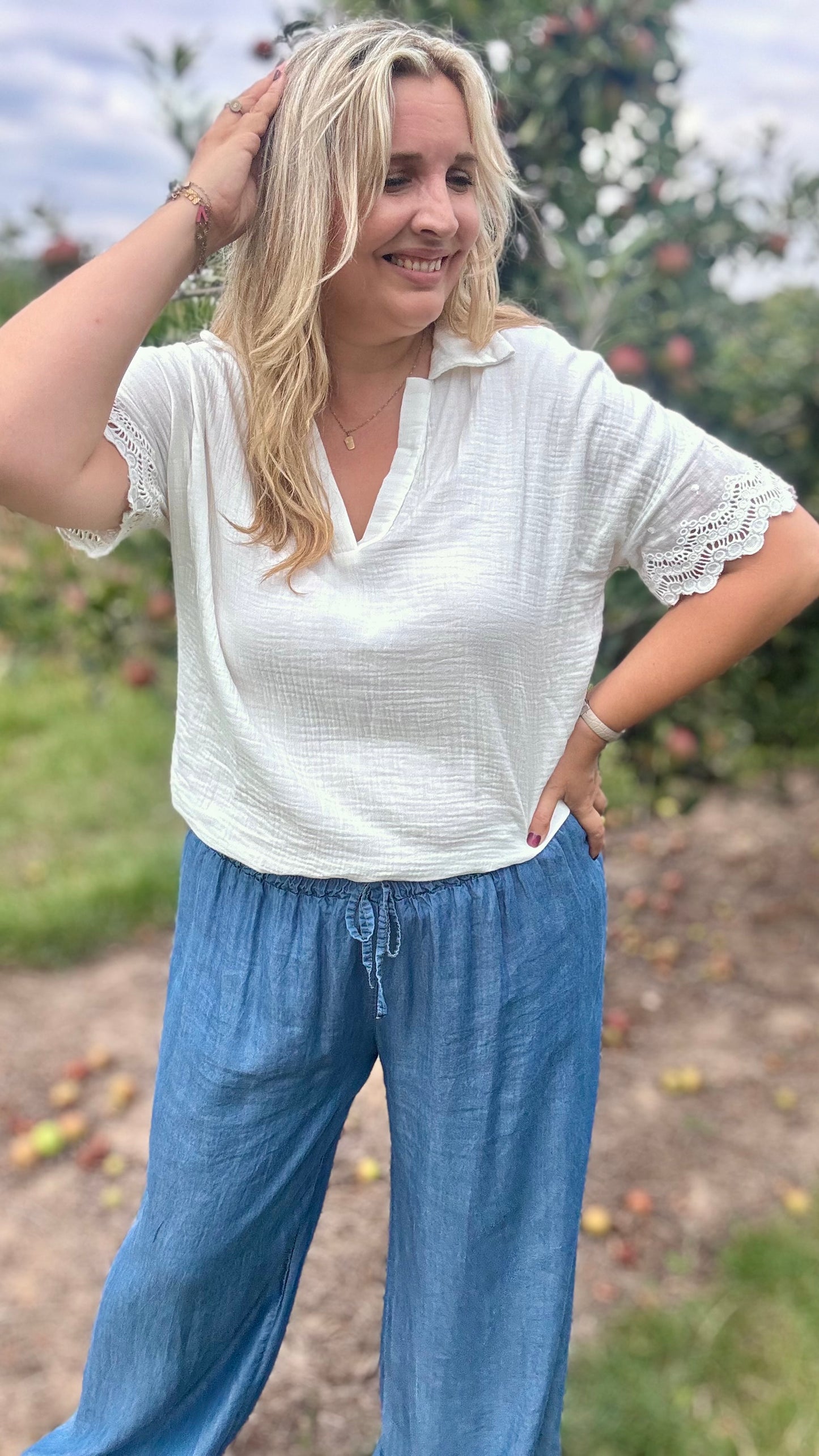 White Romance Blouse