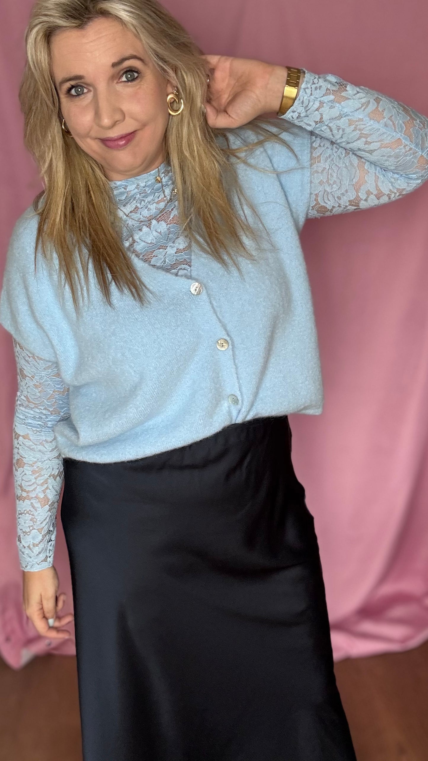 Silky muse rok - Navy