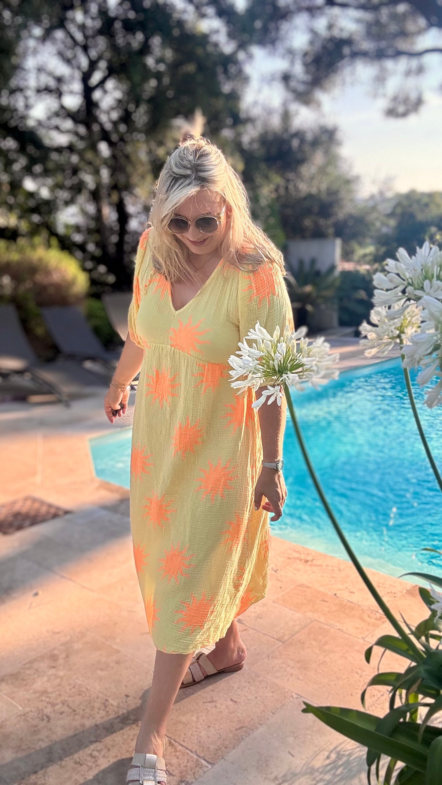 Golden hour dress geel