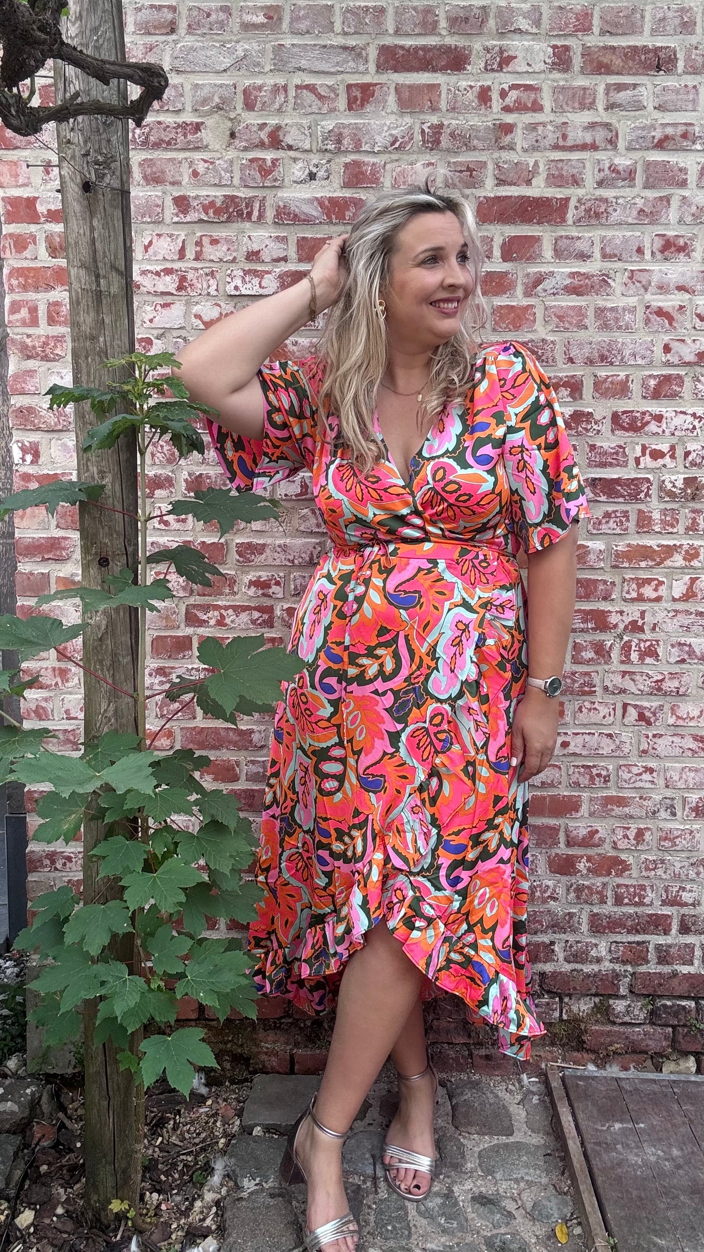 Rose tropical dress