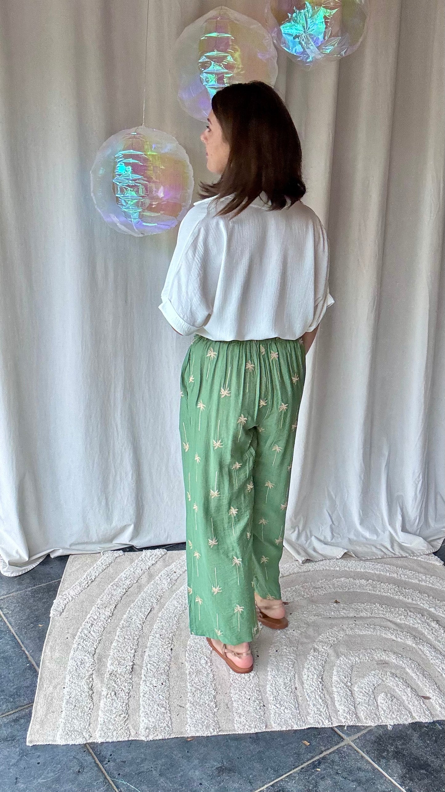 Palmtree pants groen