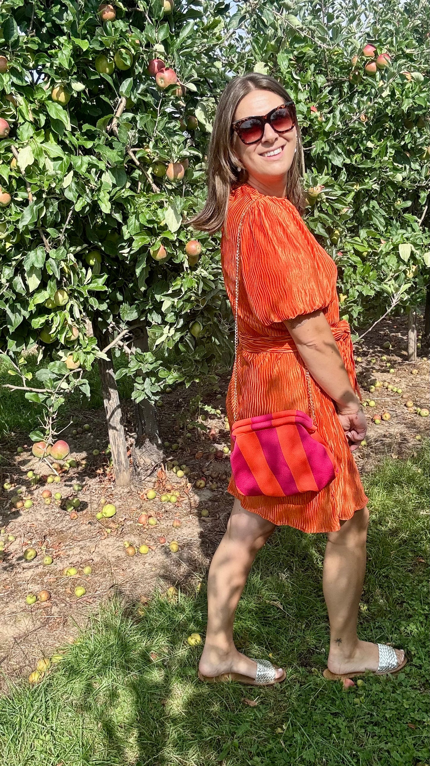 Bubble-orange dress