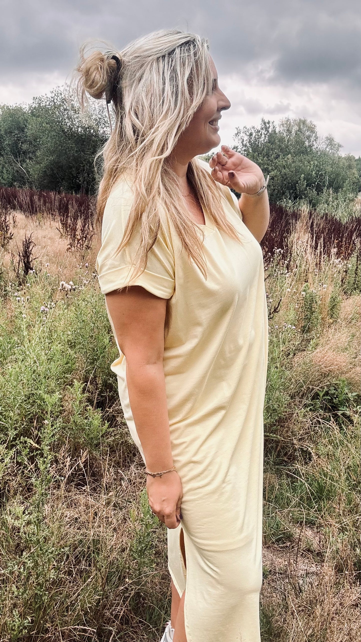 Essie shirtdress geel