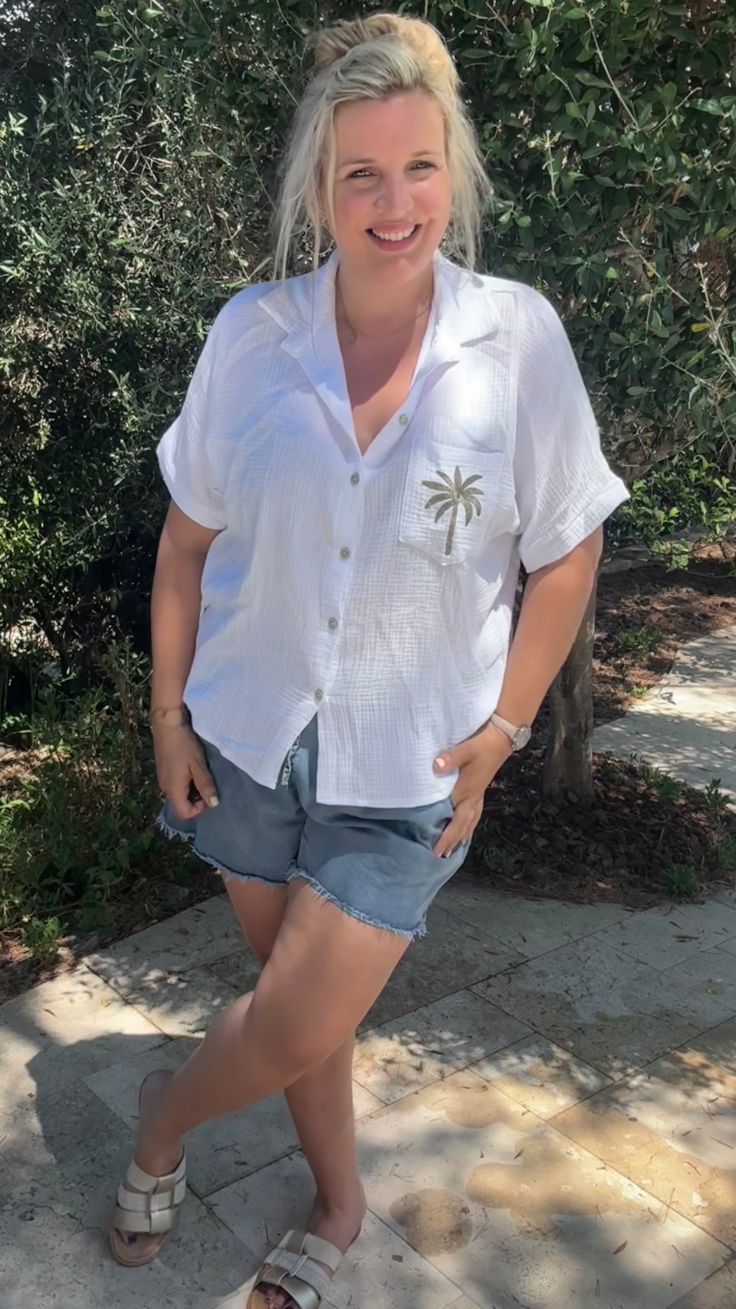 La palma blouse kaki