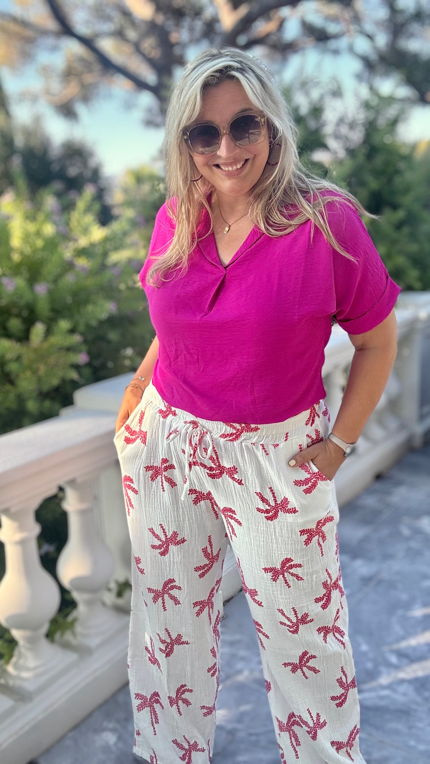 Chanty blouse magenta