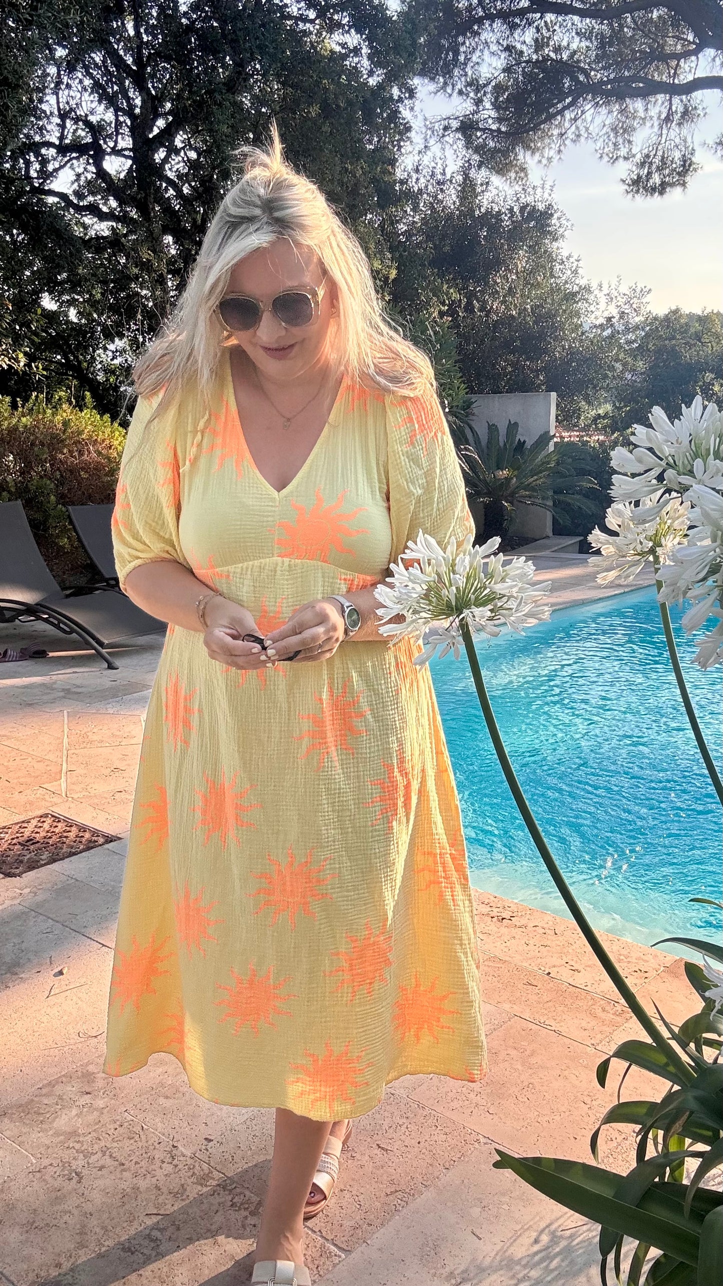 Golden hour dress geel