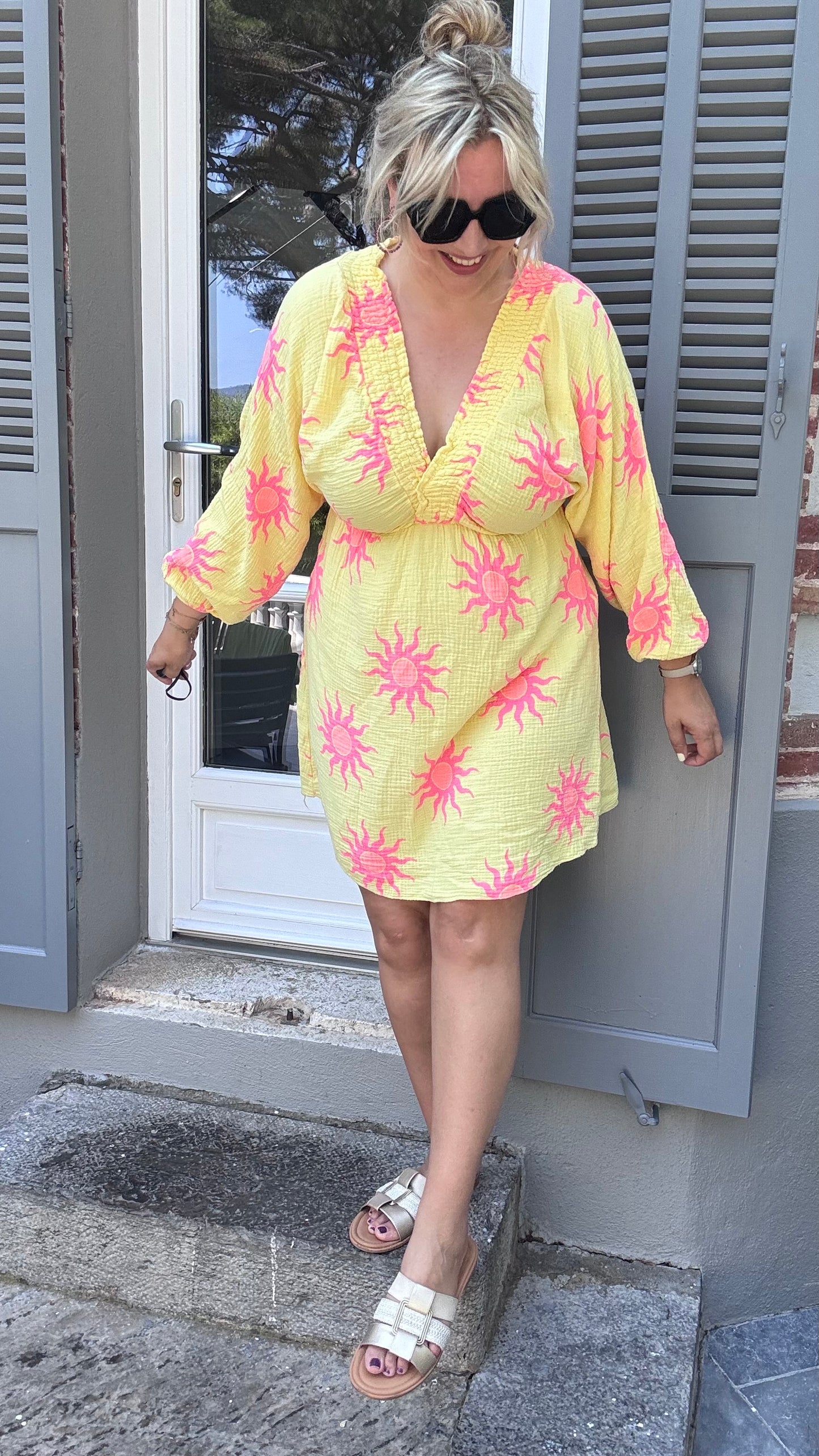 Fiesta dress geel
