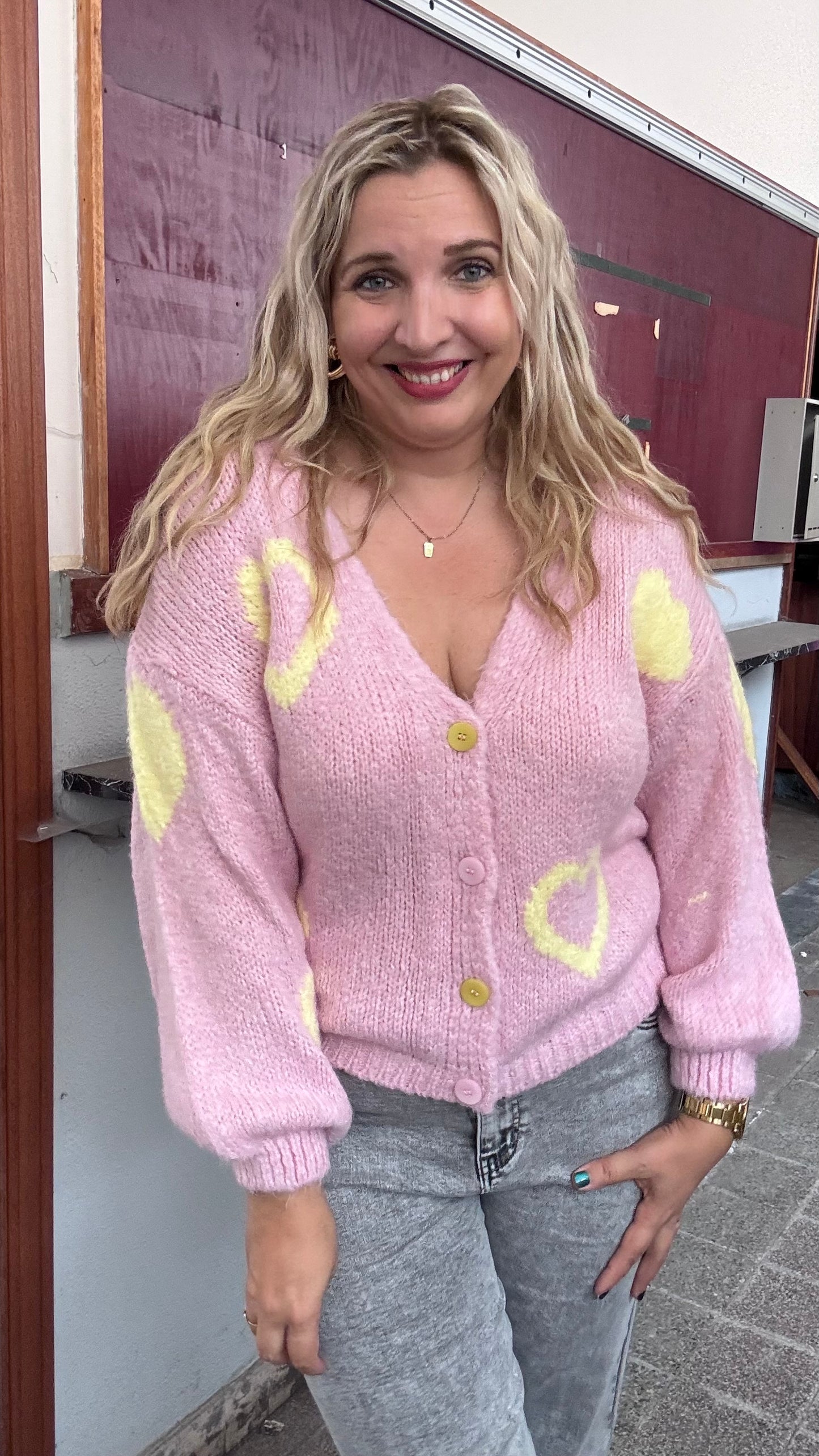Love cardigan - roze