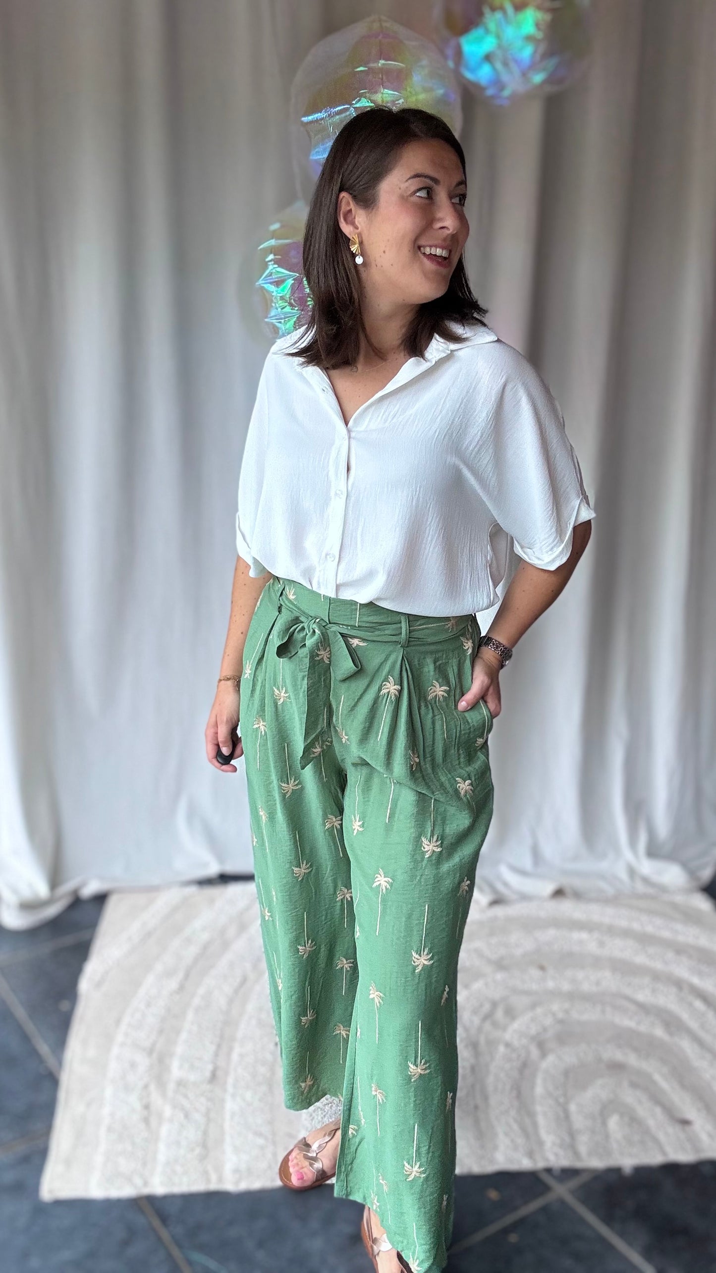 Palmtree pants groen