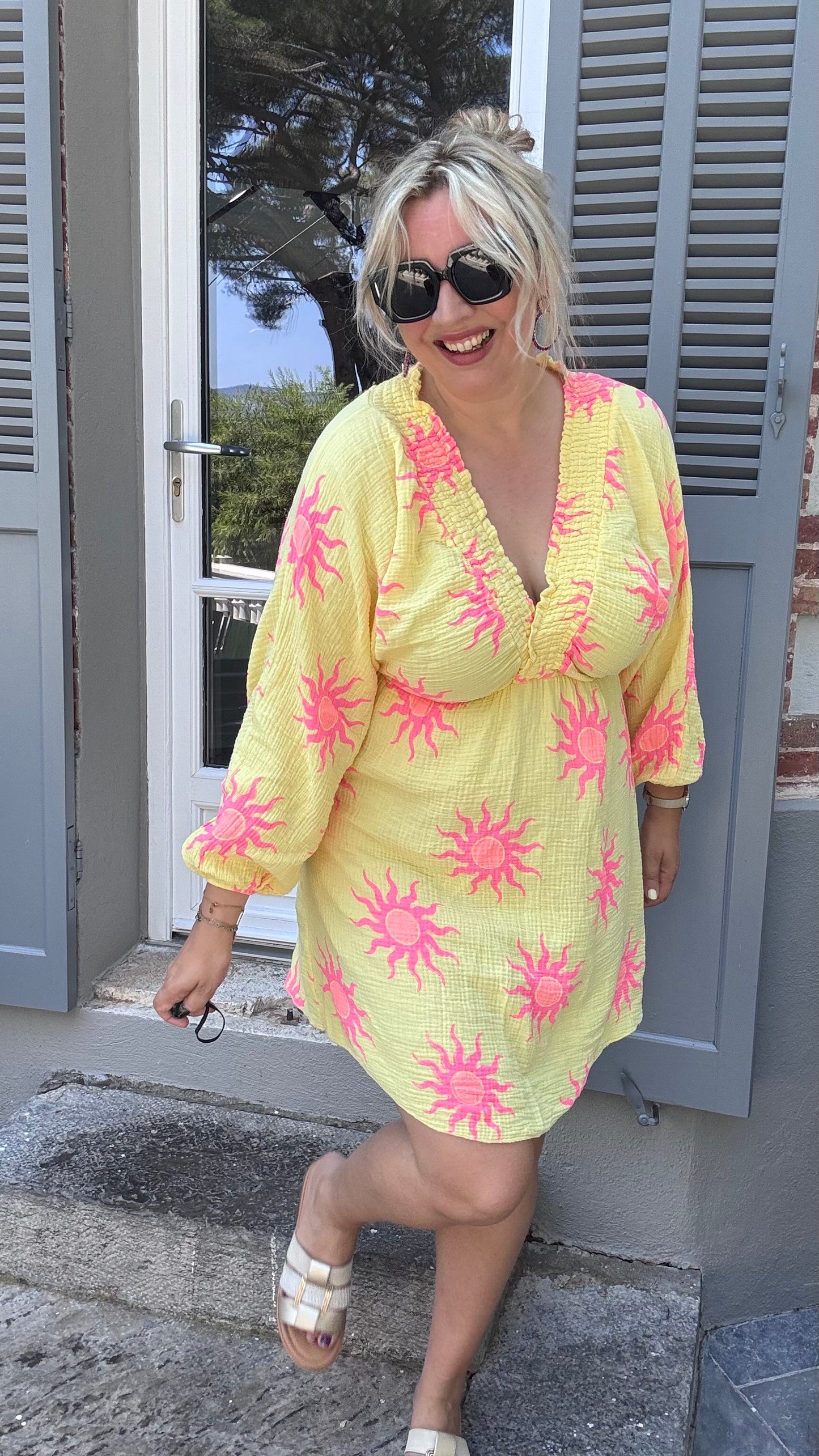 Fiesta dress geel