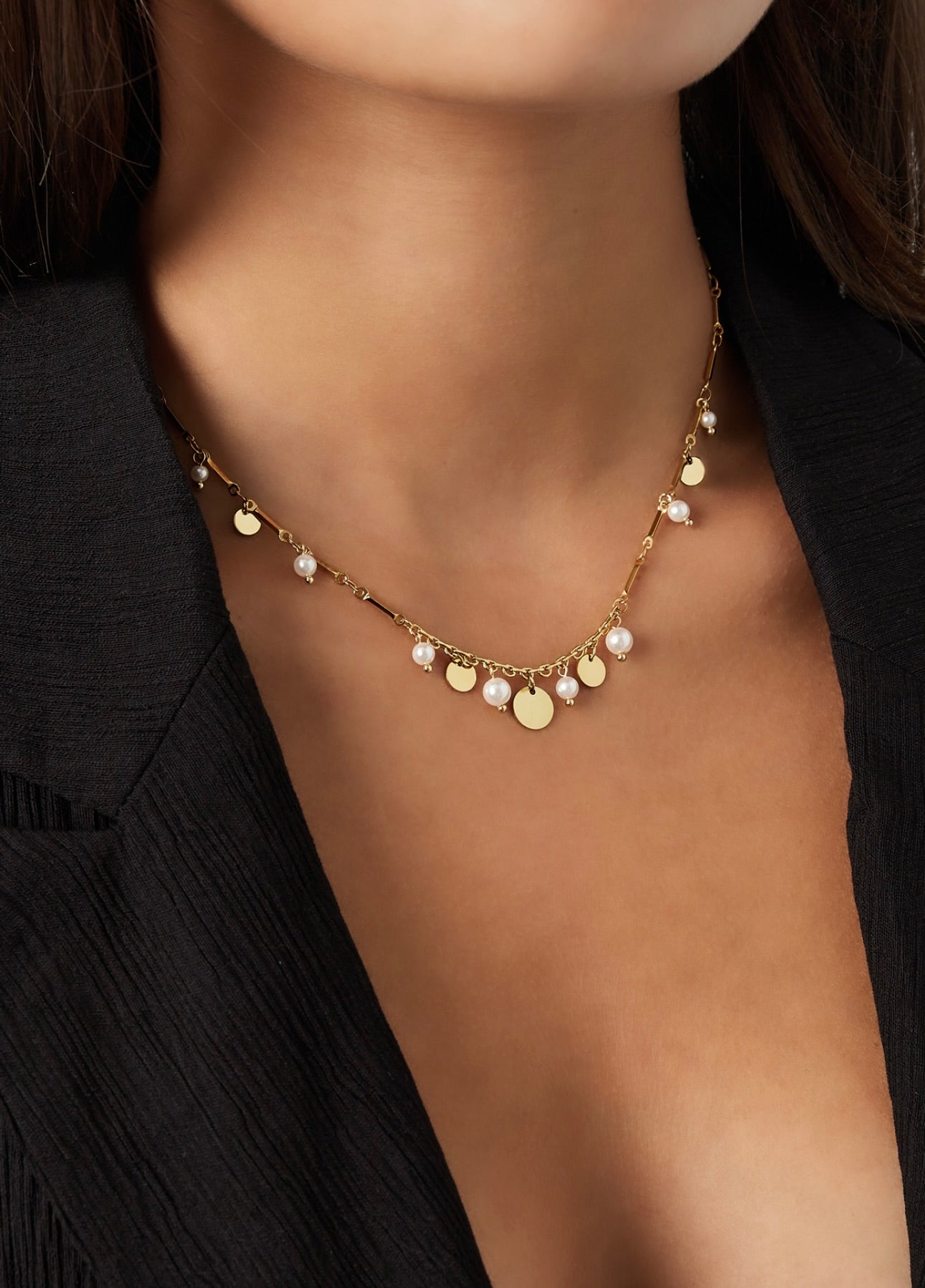 Coined élégance halsketting