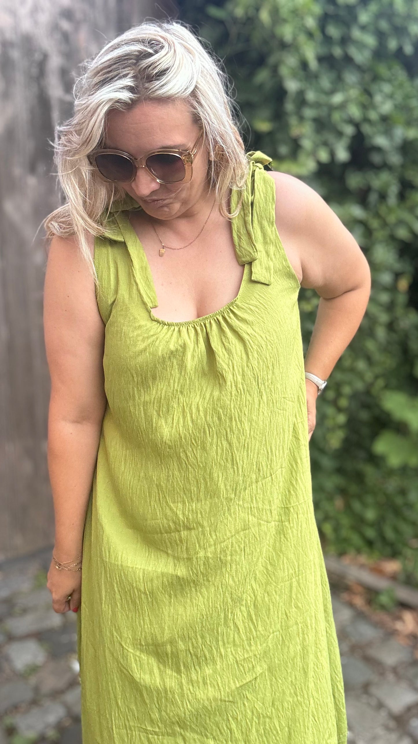Flow dress groen