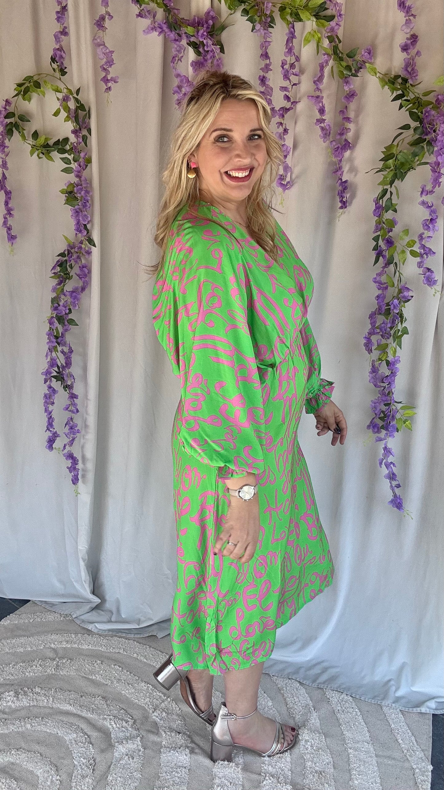Speak your mind dress groen