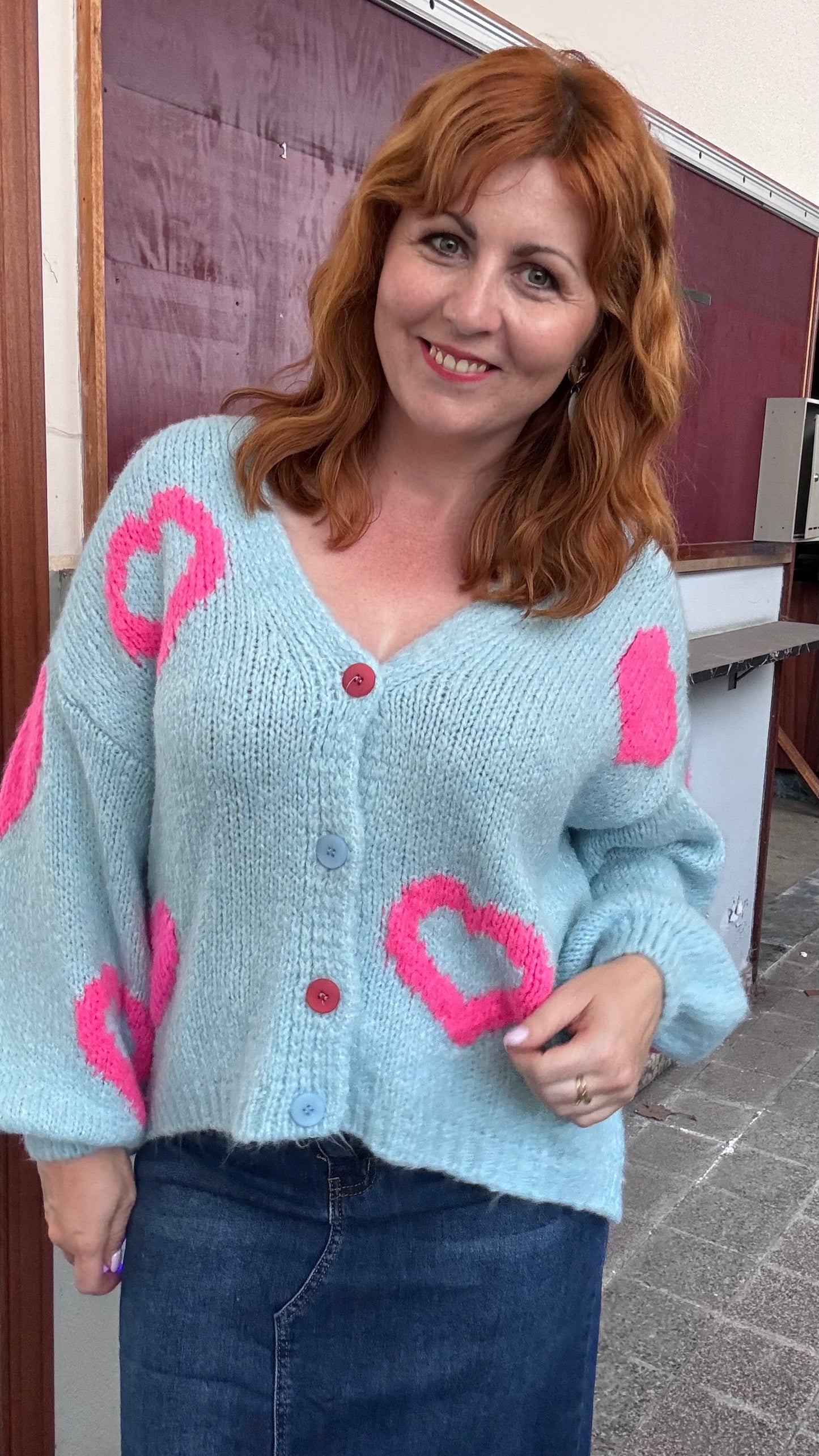 Love cardigan - blauw
