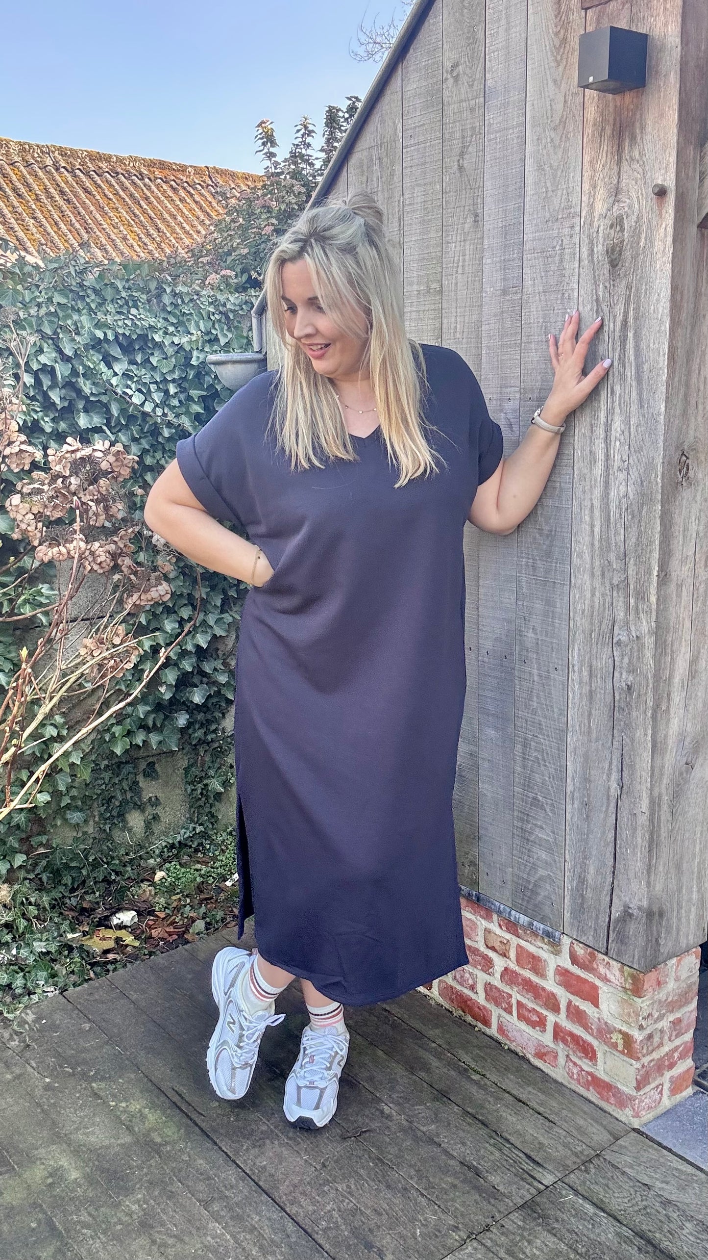 Sunny Sweaterjurk navy