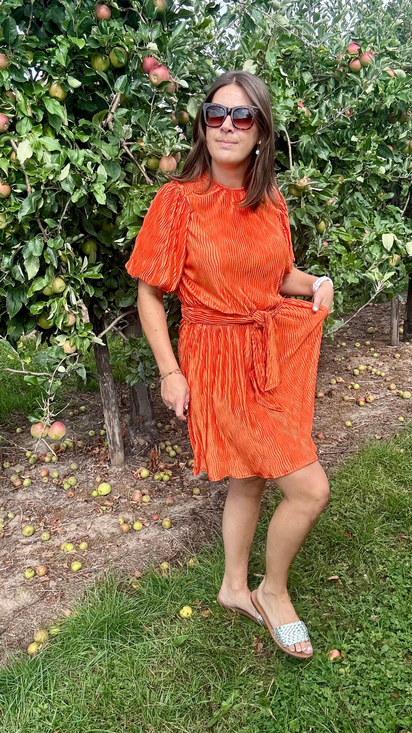 Bubble-orange dress