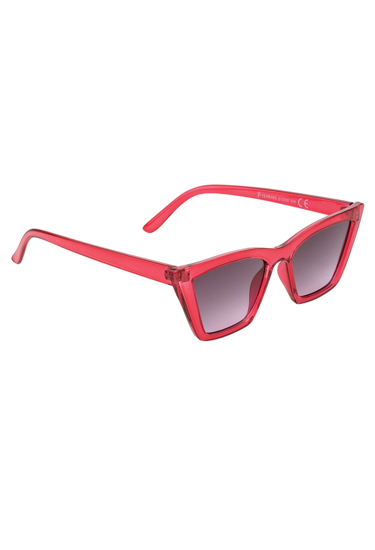 Cat eye zonnebril rood
