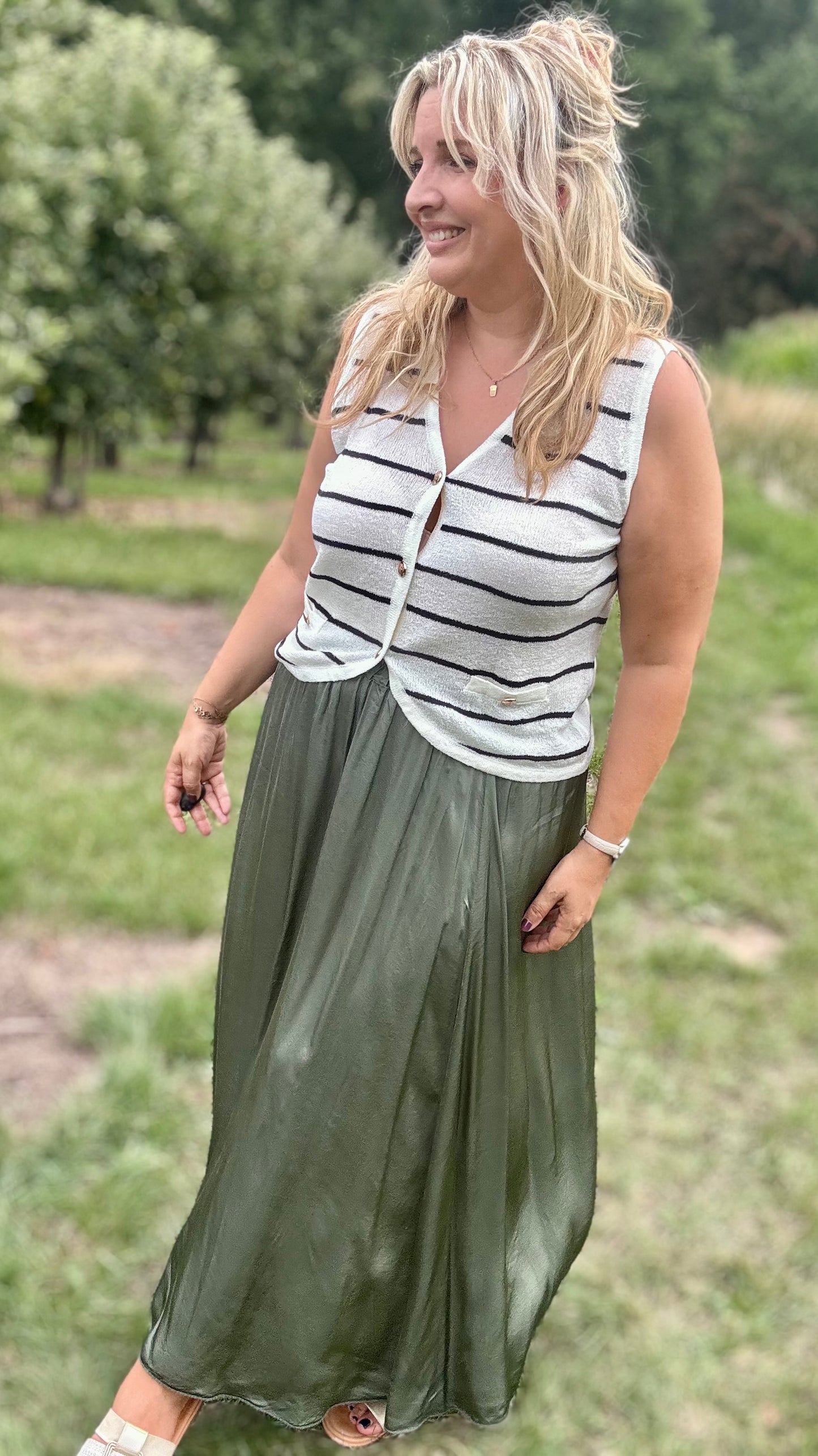 Midnight Striped gilet