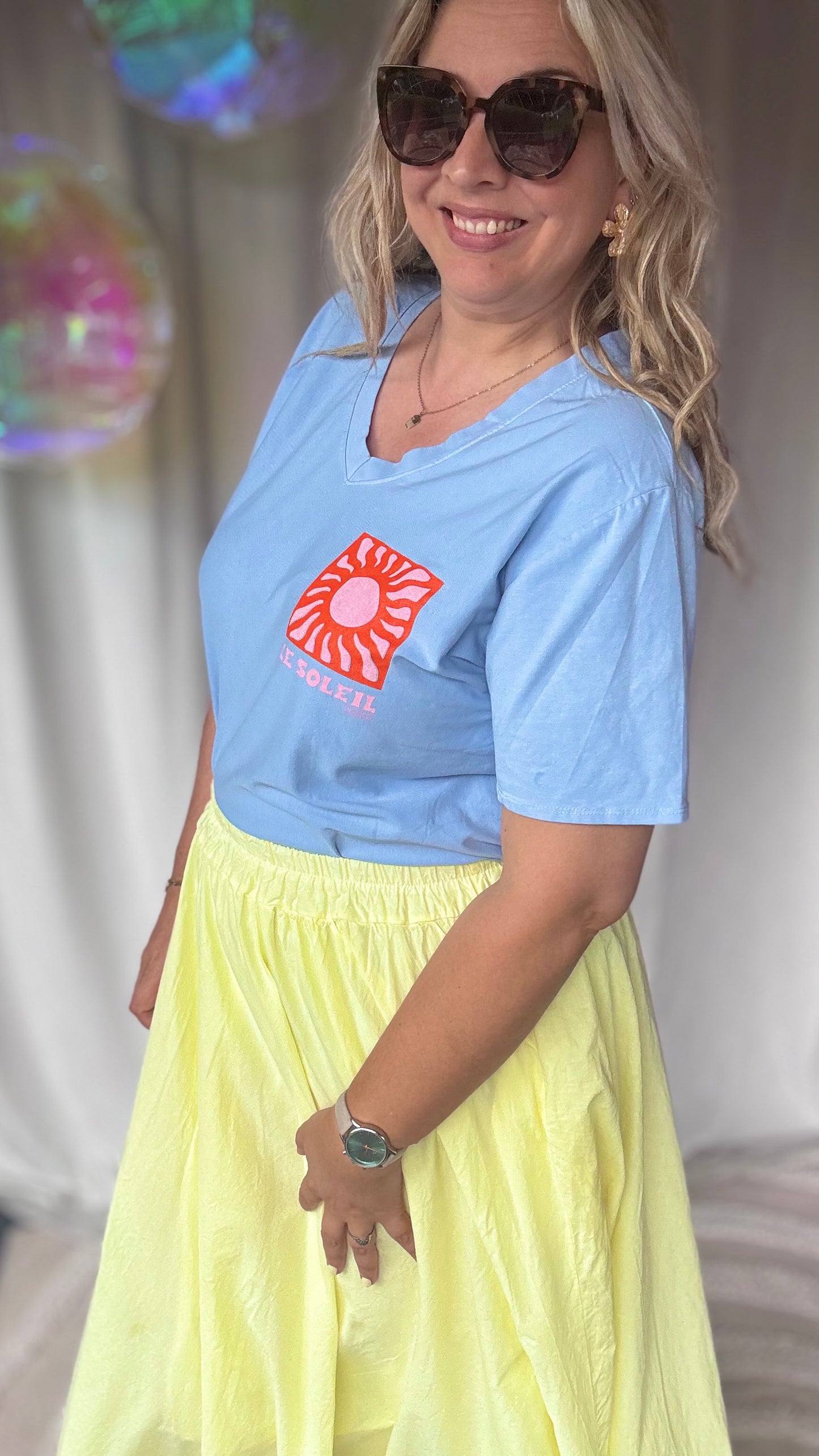 Soleil shirt blauw