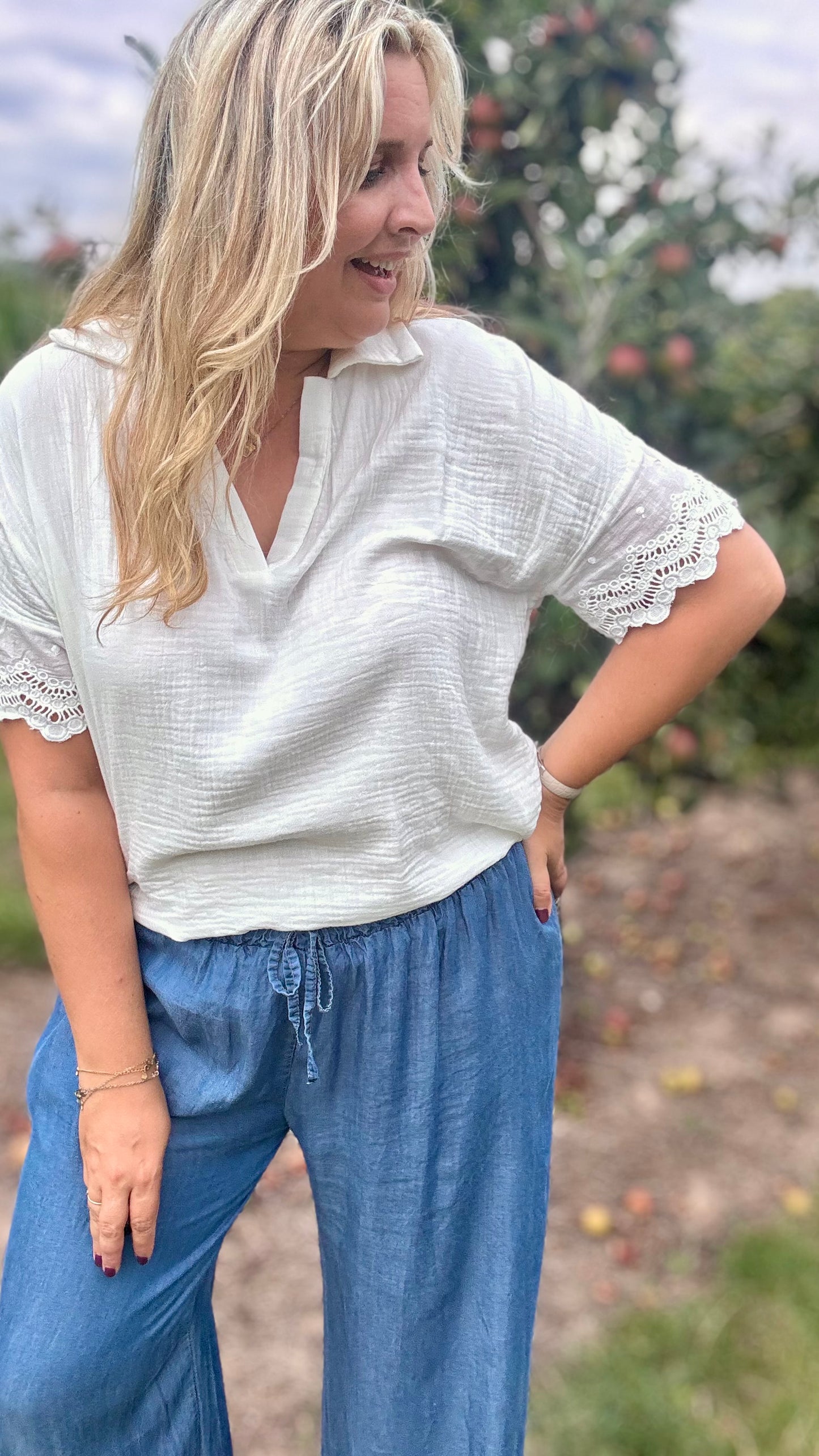 White Romance Blouse