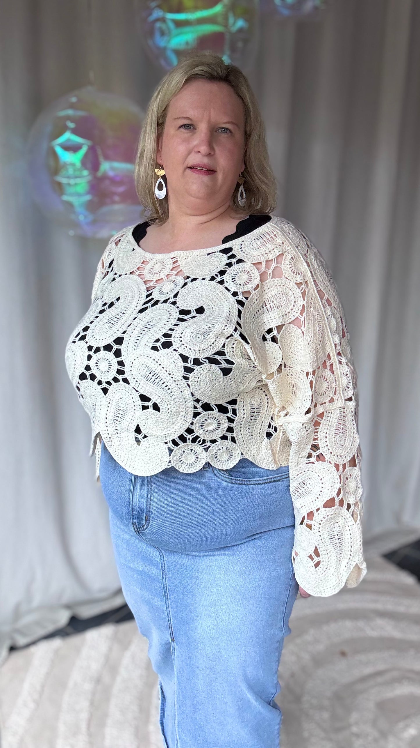 Elva broderie top