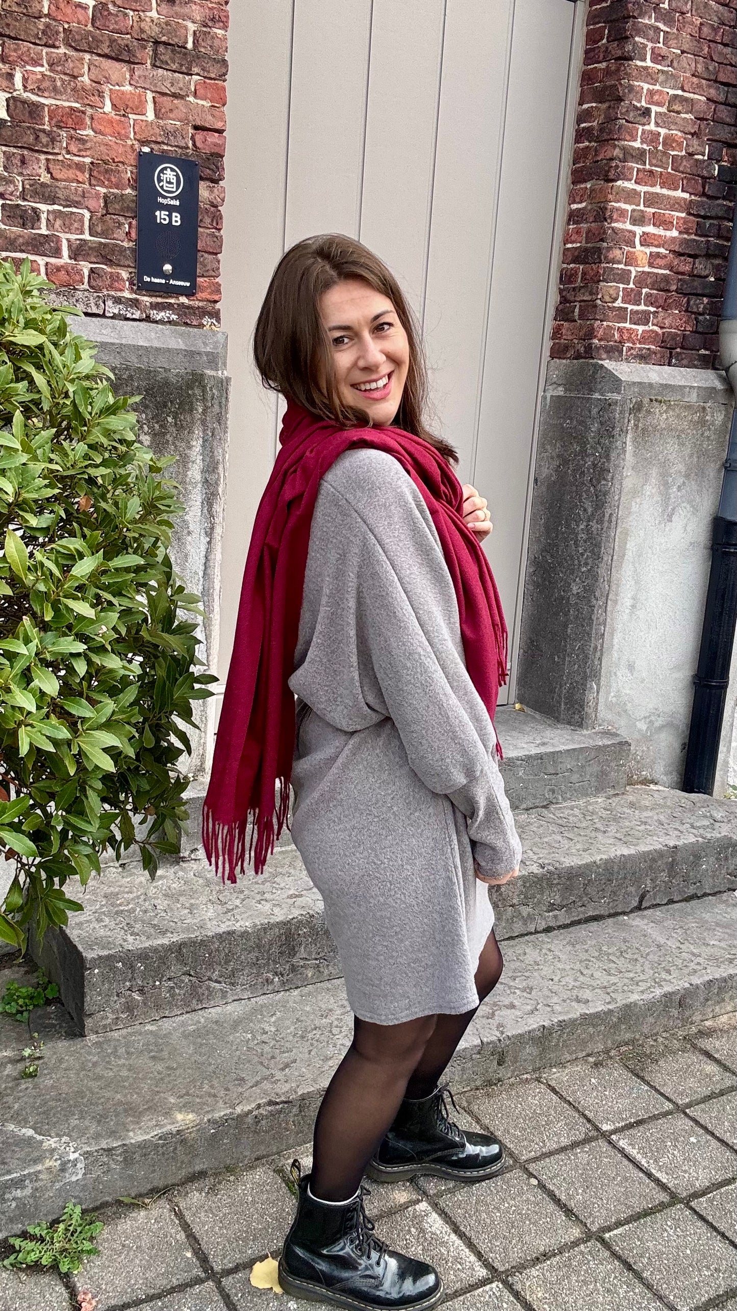 Cozy Tea sjaal - Burgundy