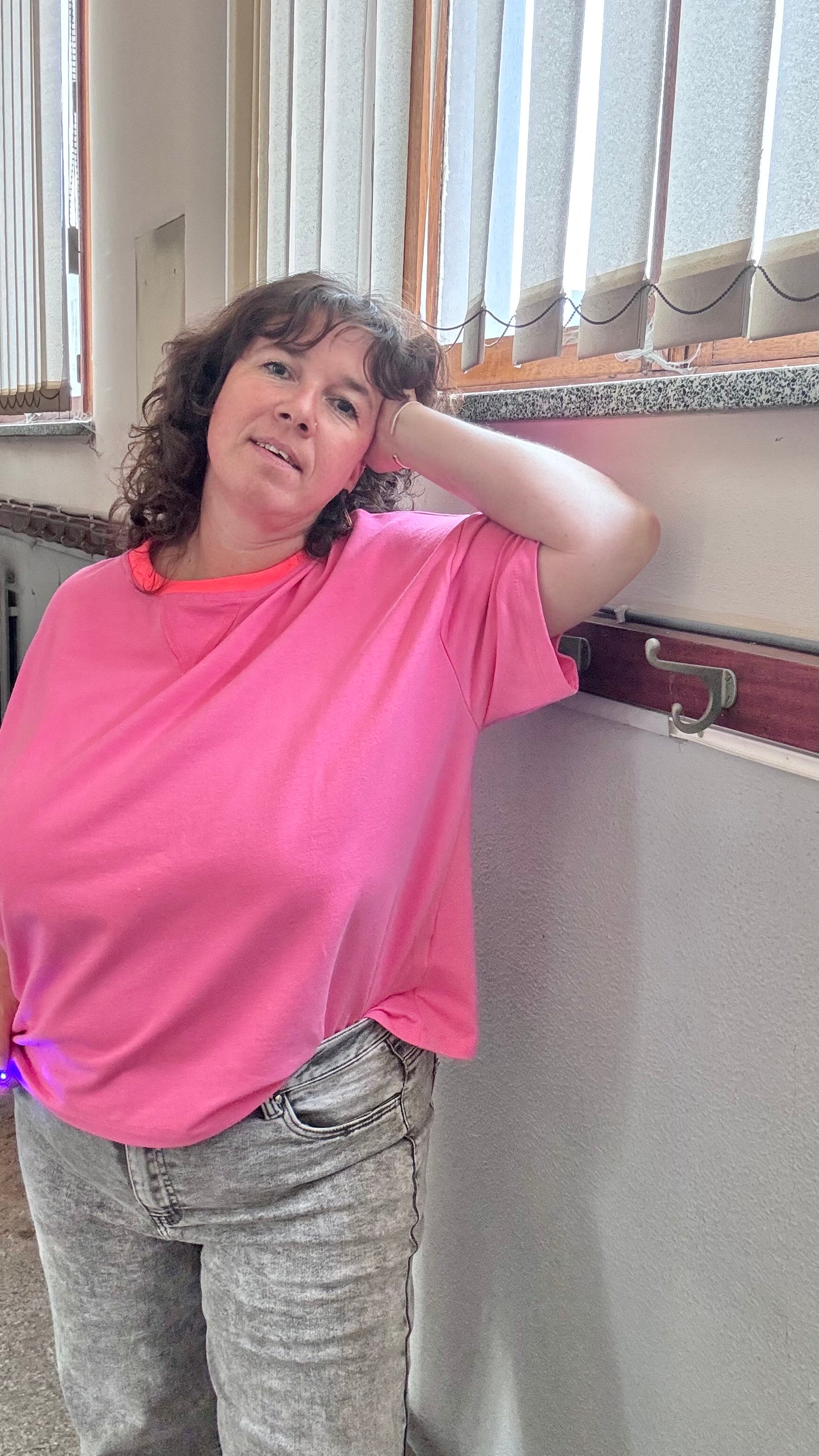 Neon shirt - Roze