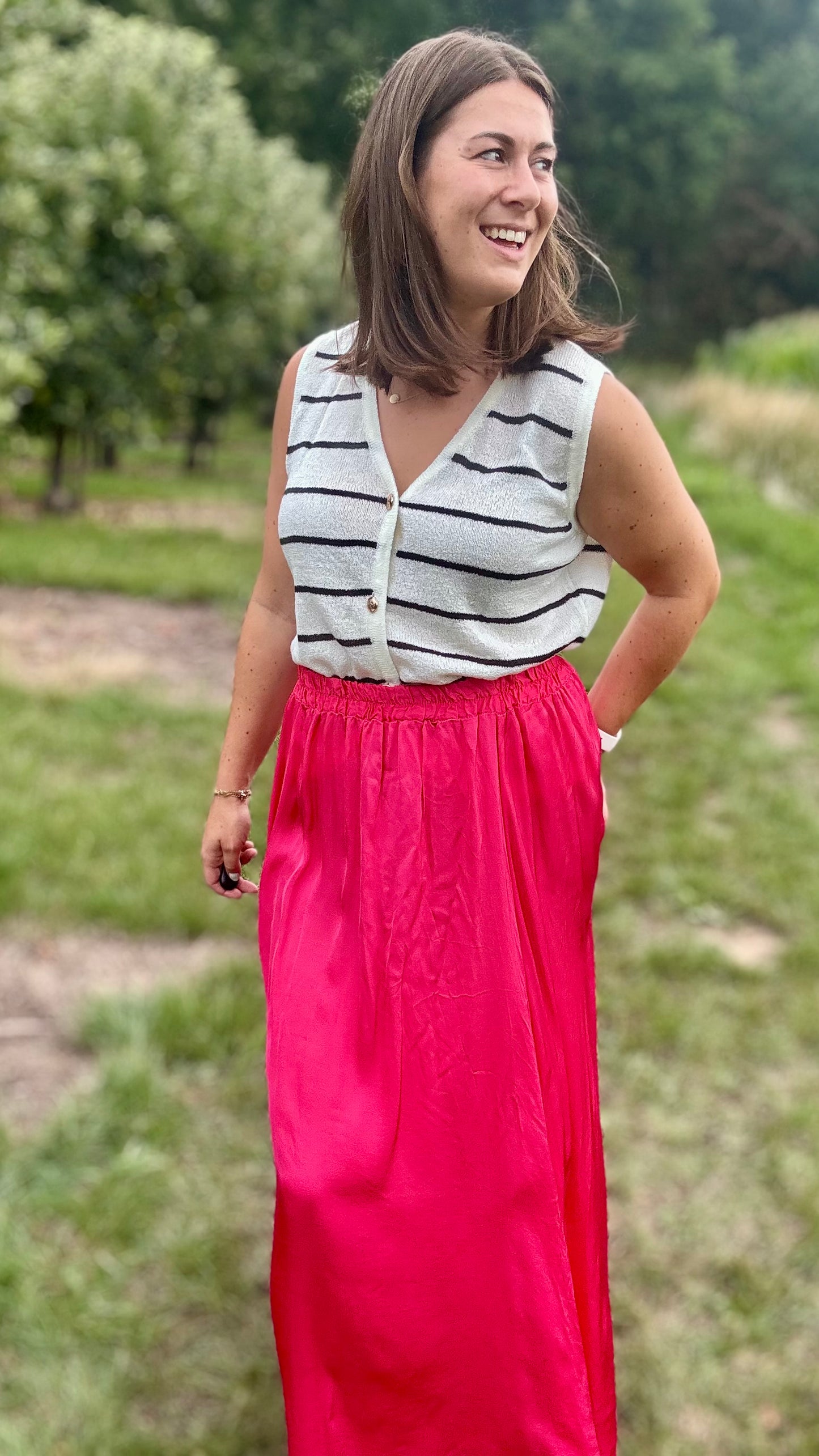 Midnight Striped gilet