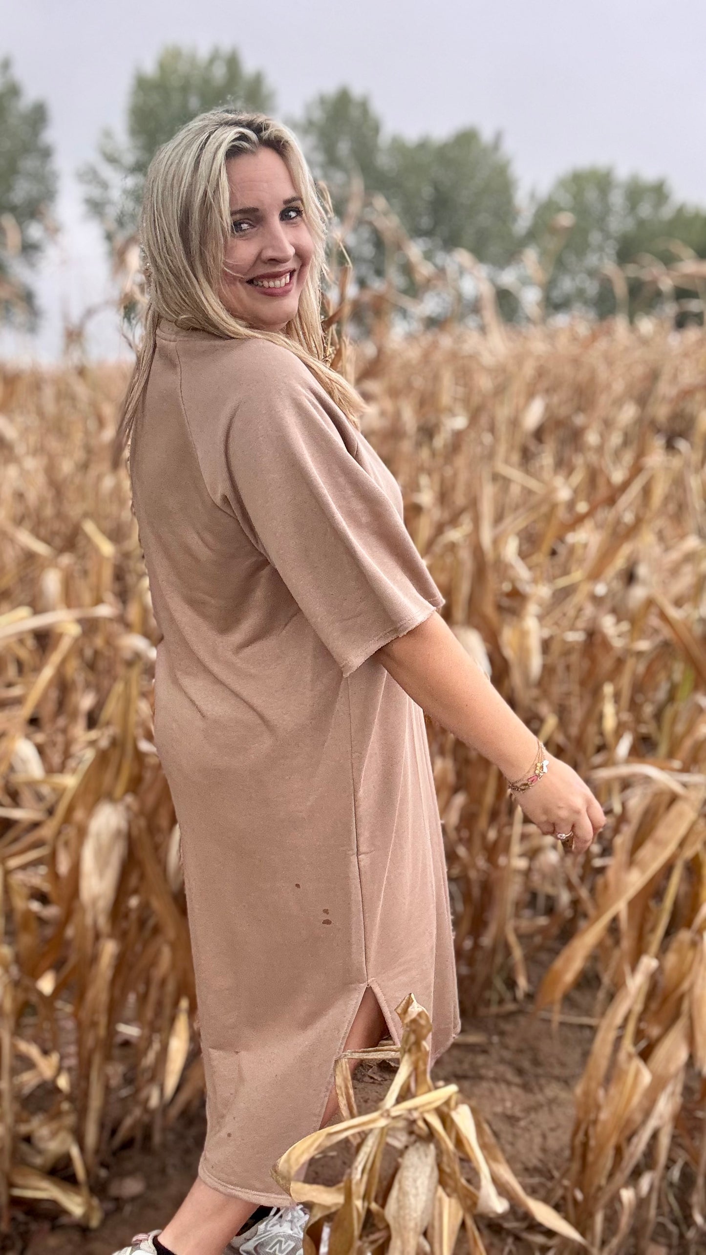 Harvey sweaterjurk TU2 - Mokka