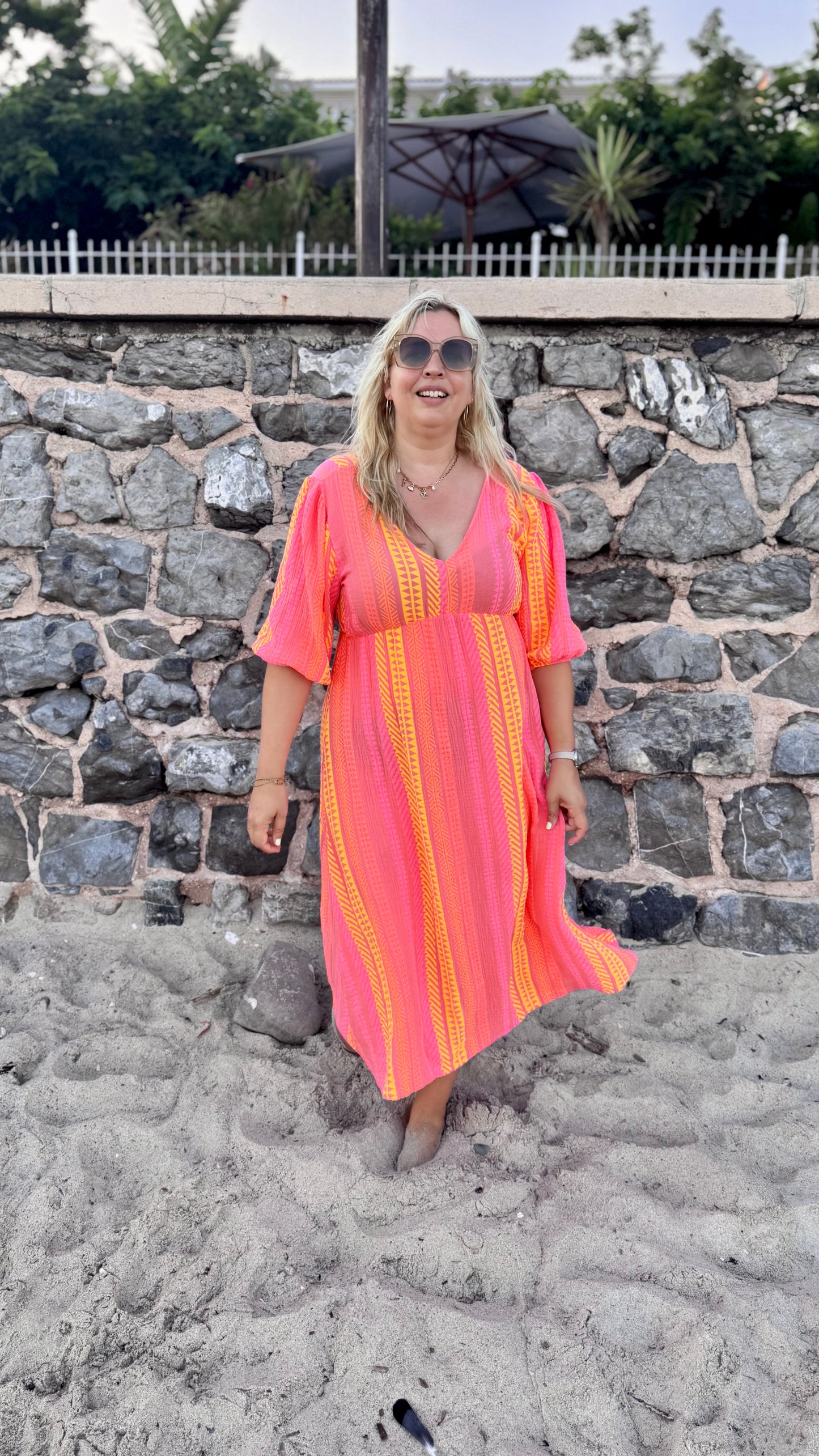 Golden hour dress bohemian koraal