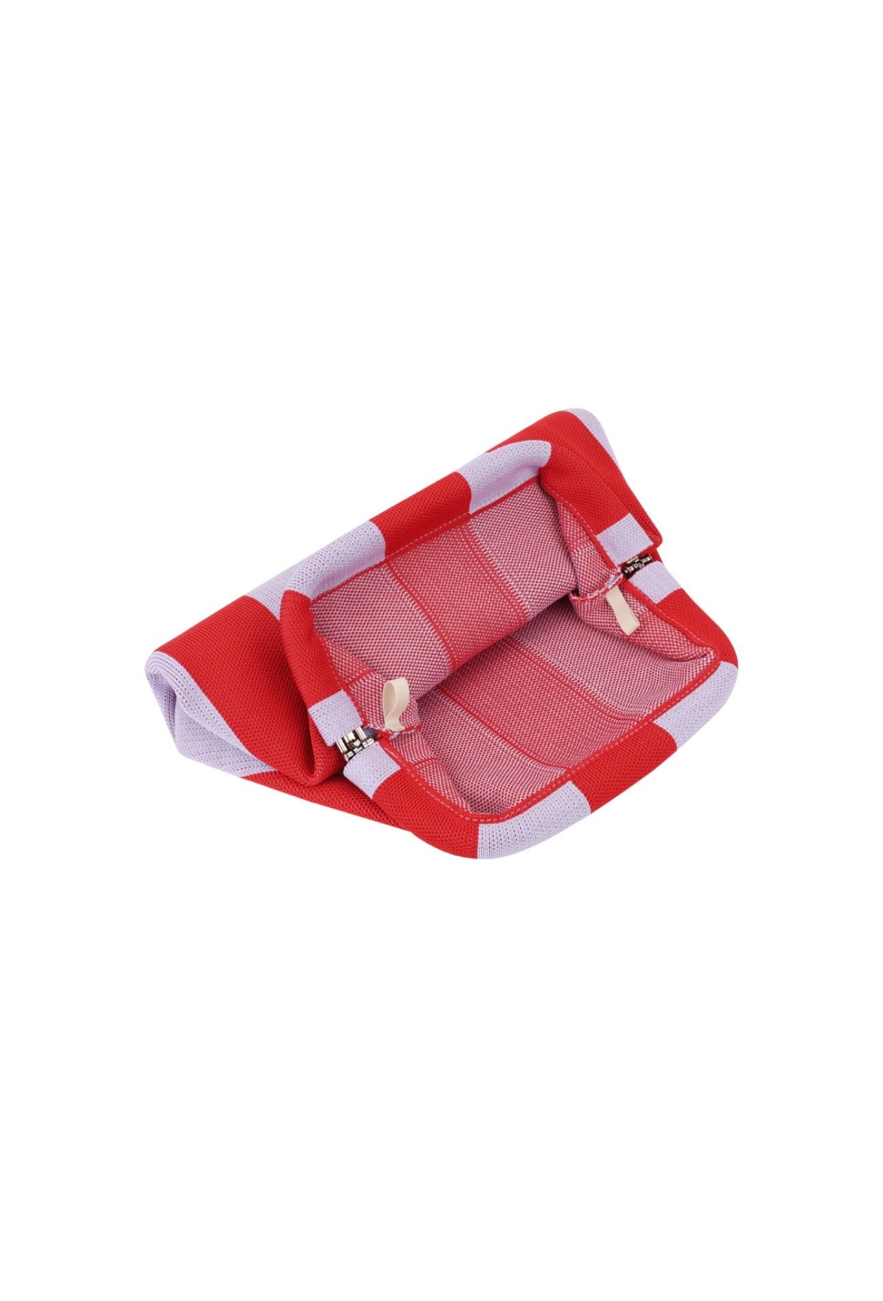 Gestreepte clutch paars