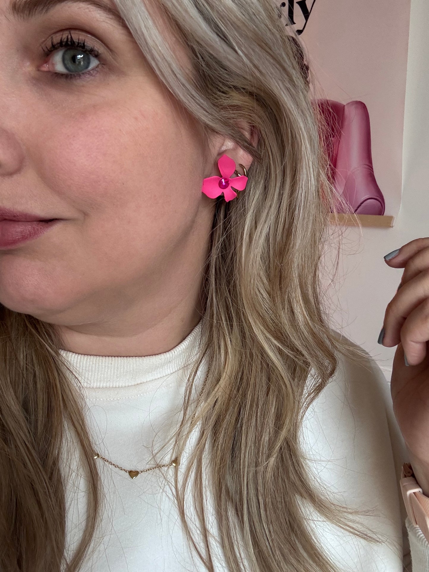 summerflower oorbellen fuchsia