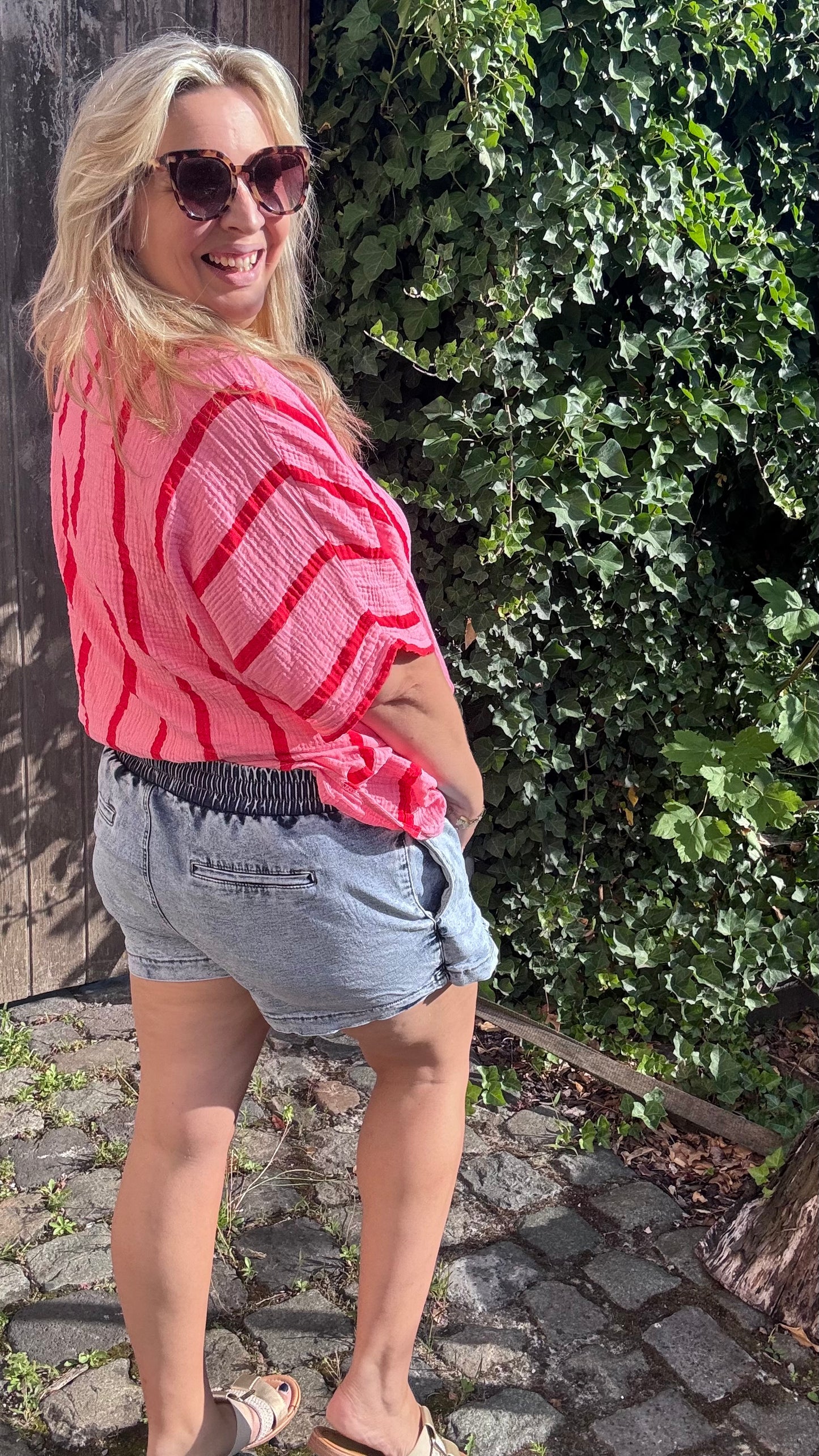 Denim skort blauw