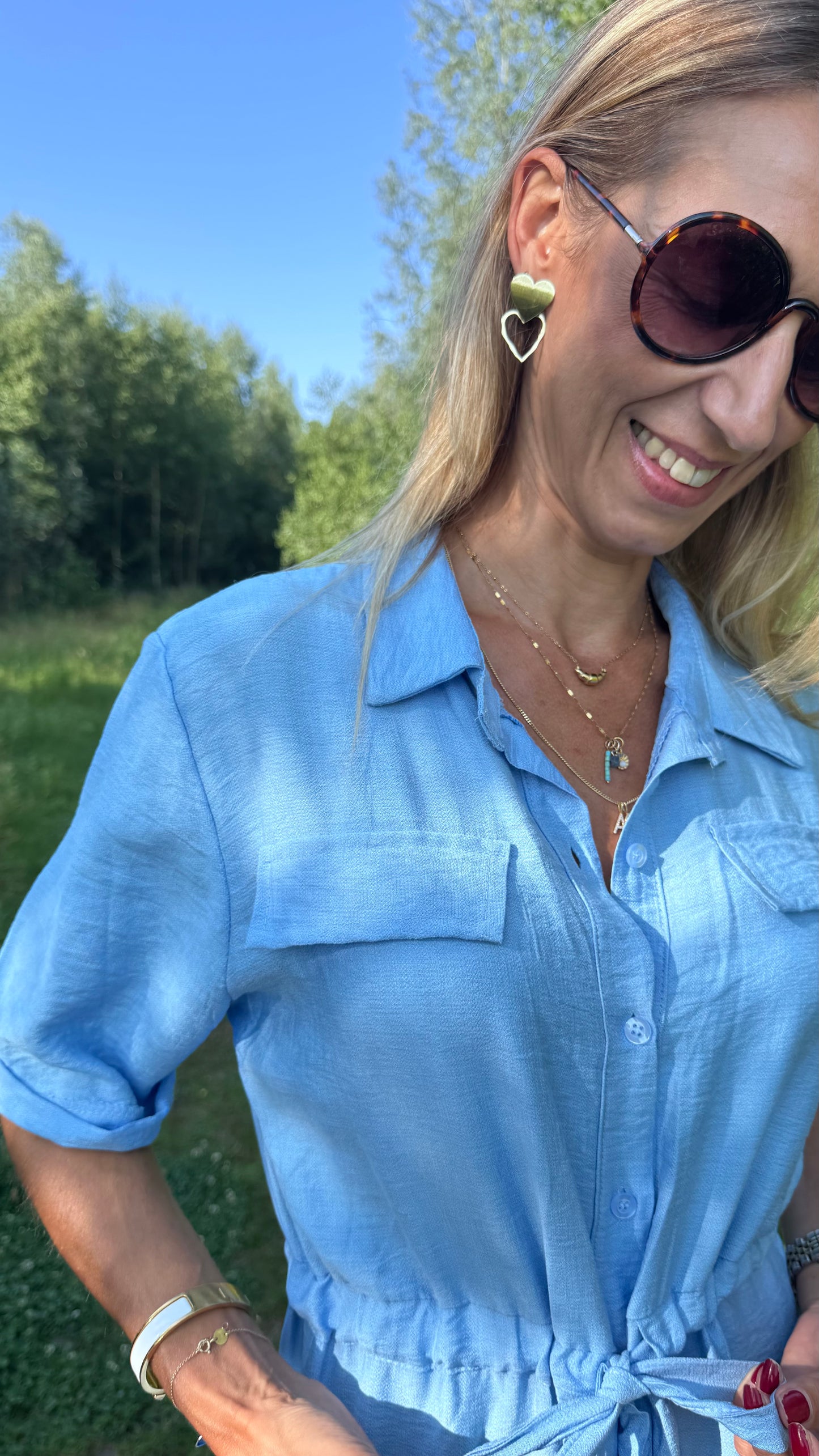 Hailey hemdjurk blauw