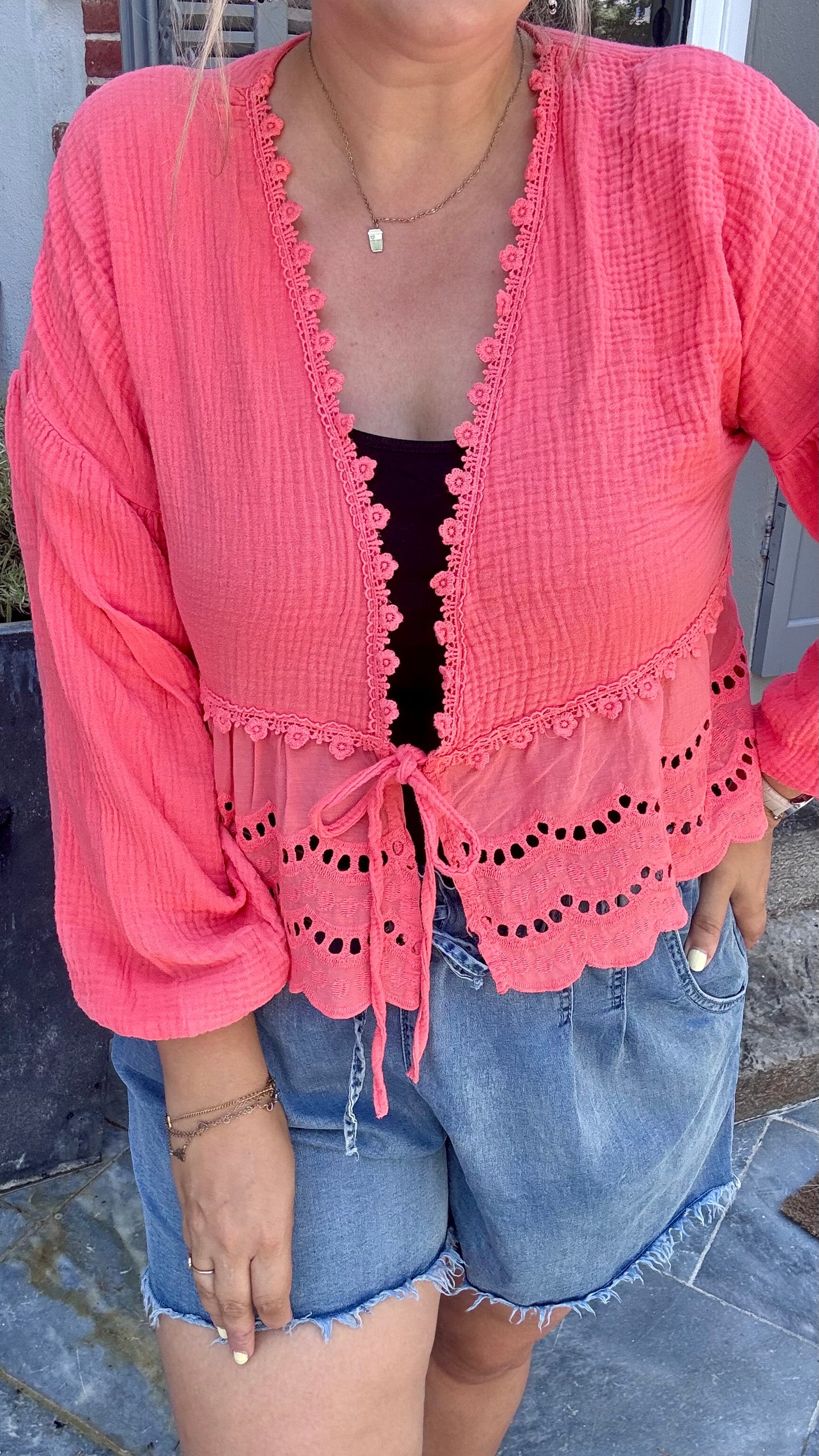 Cali blouse koraal