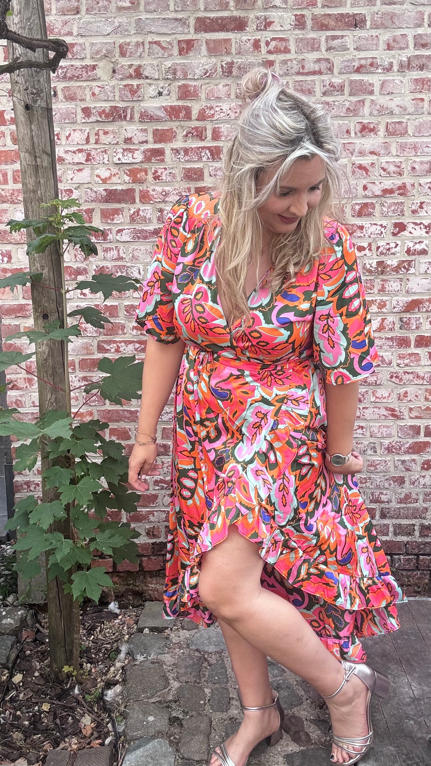 Rose tropical dress