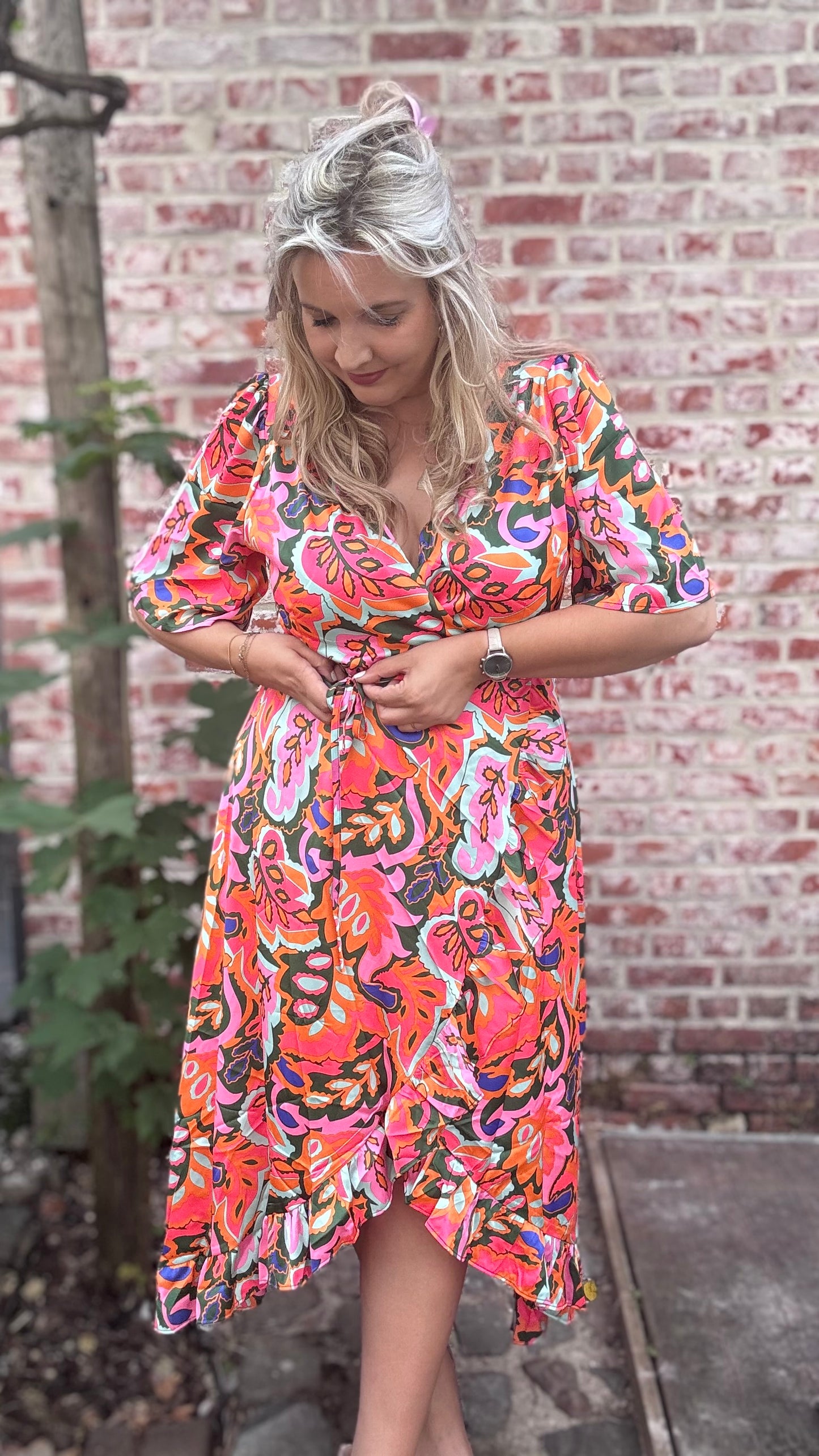 Rose tropical dress