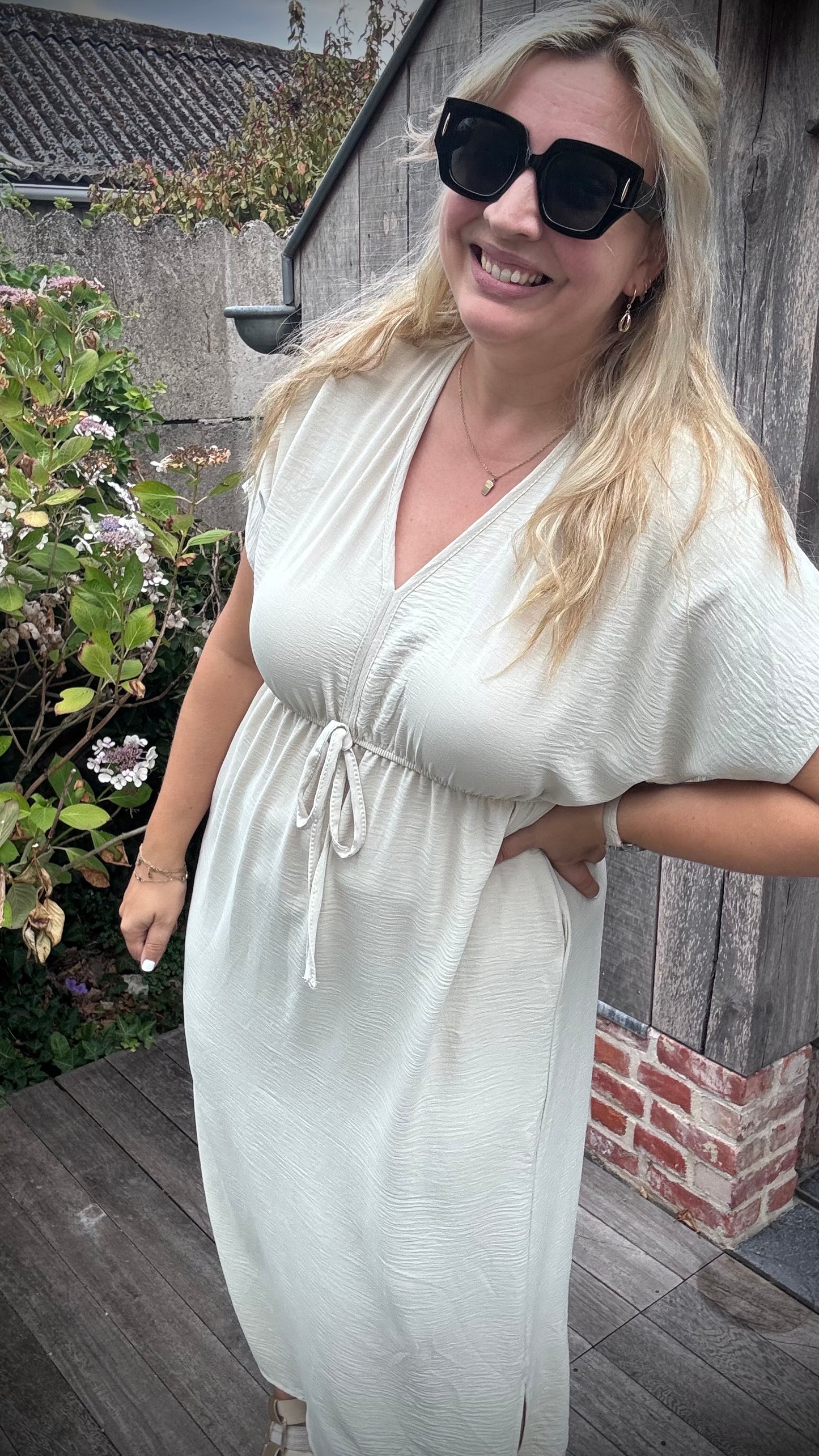 Laurie jurk beige