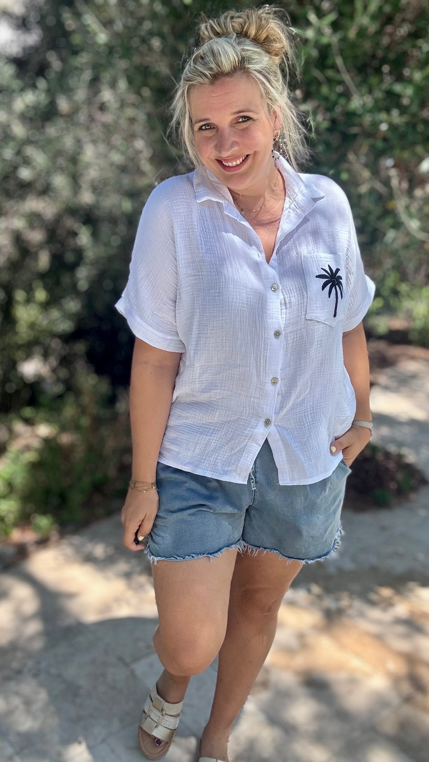 La palma blouse navy