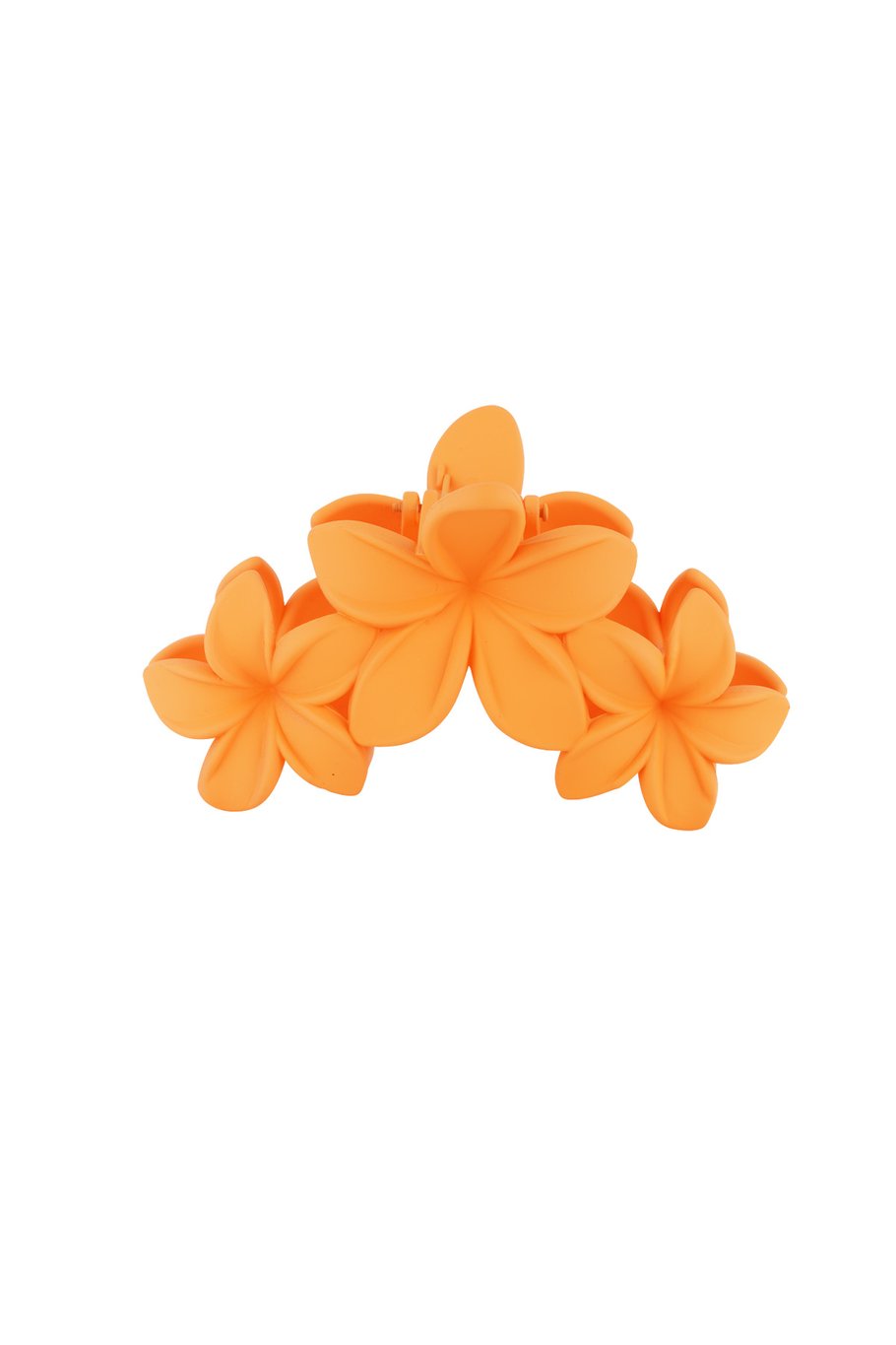 Haarspeld grote bloemen oranje