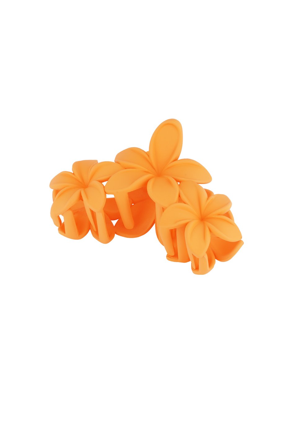 Haarspeld grote bloemen oranje