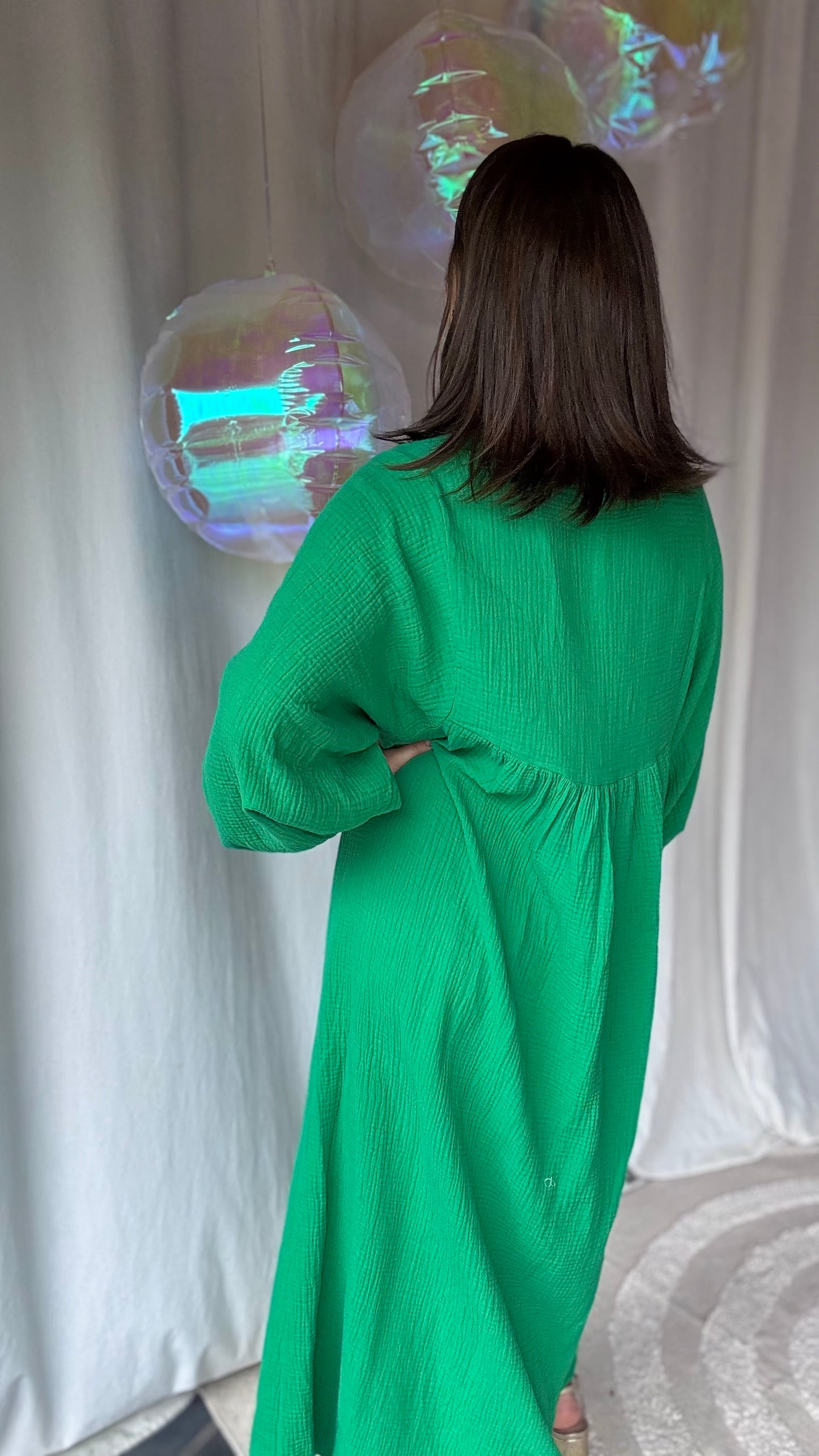Sunset tetra dress groen