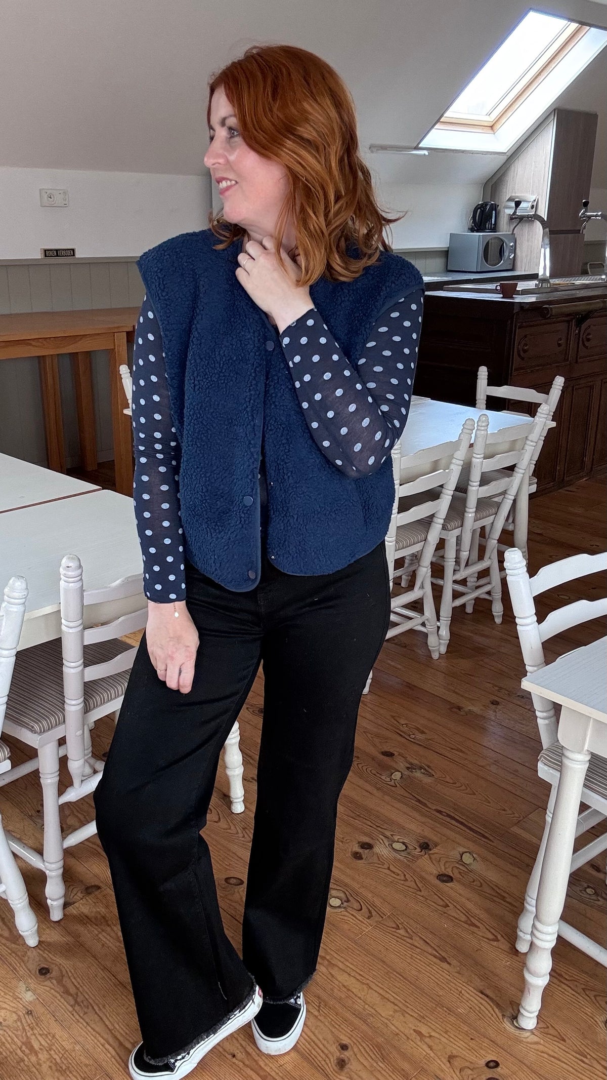 Teddy gilet - Donkerblauw
