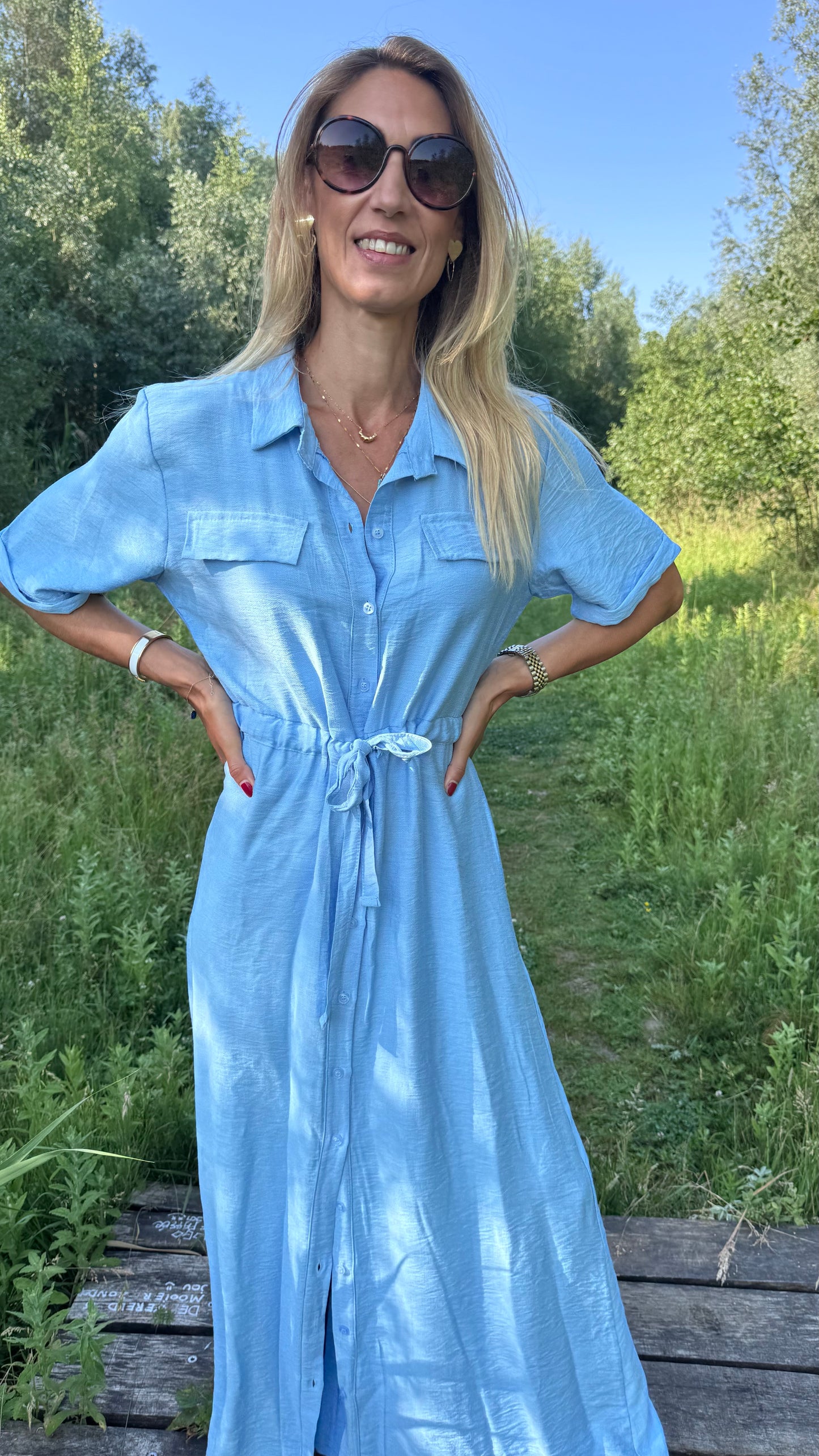 Hailey hemdjurk blauw