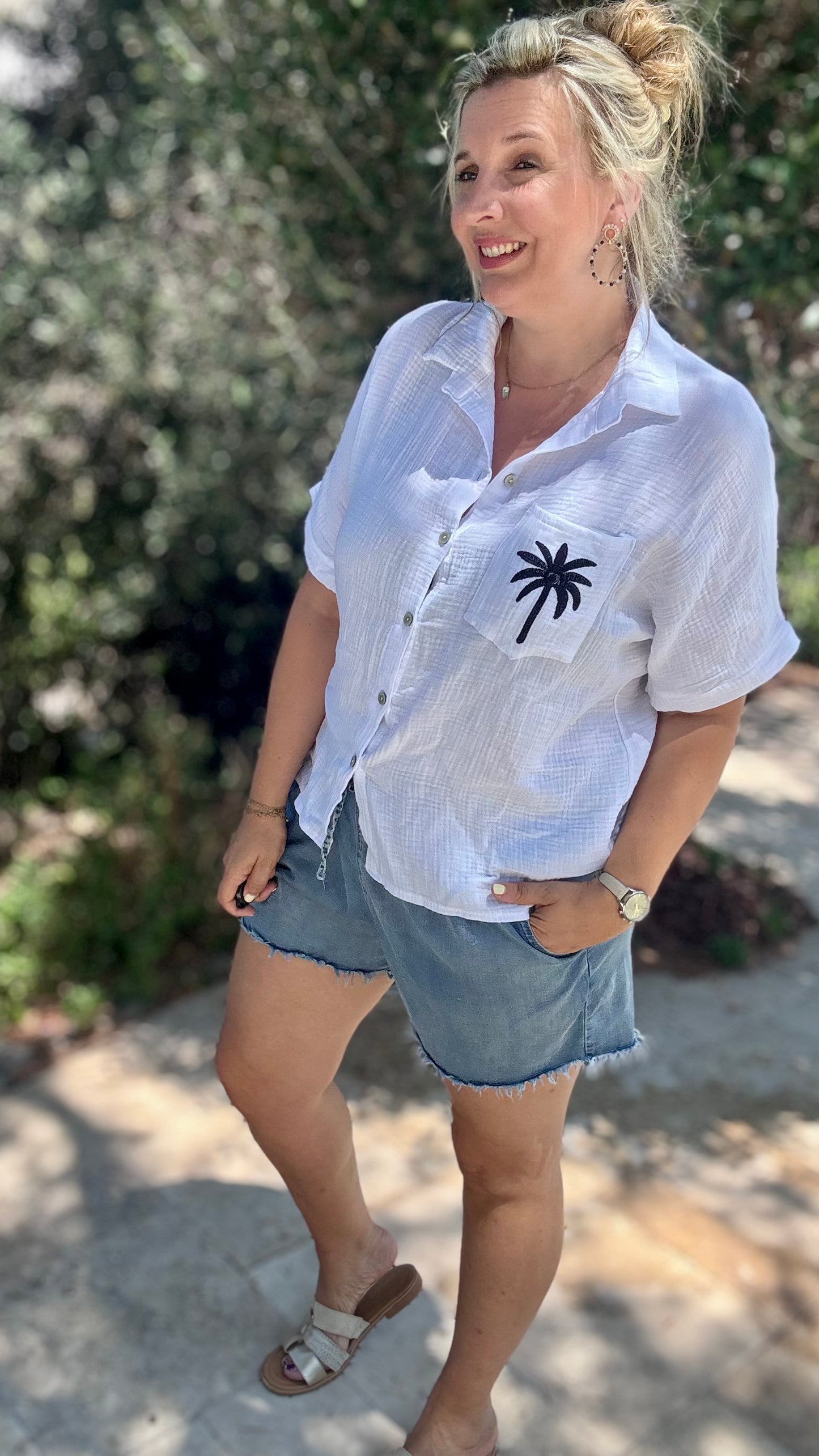 La palma blouse navy