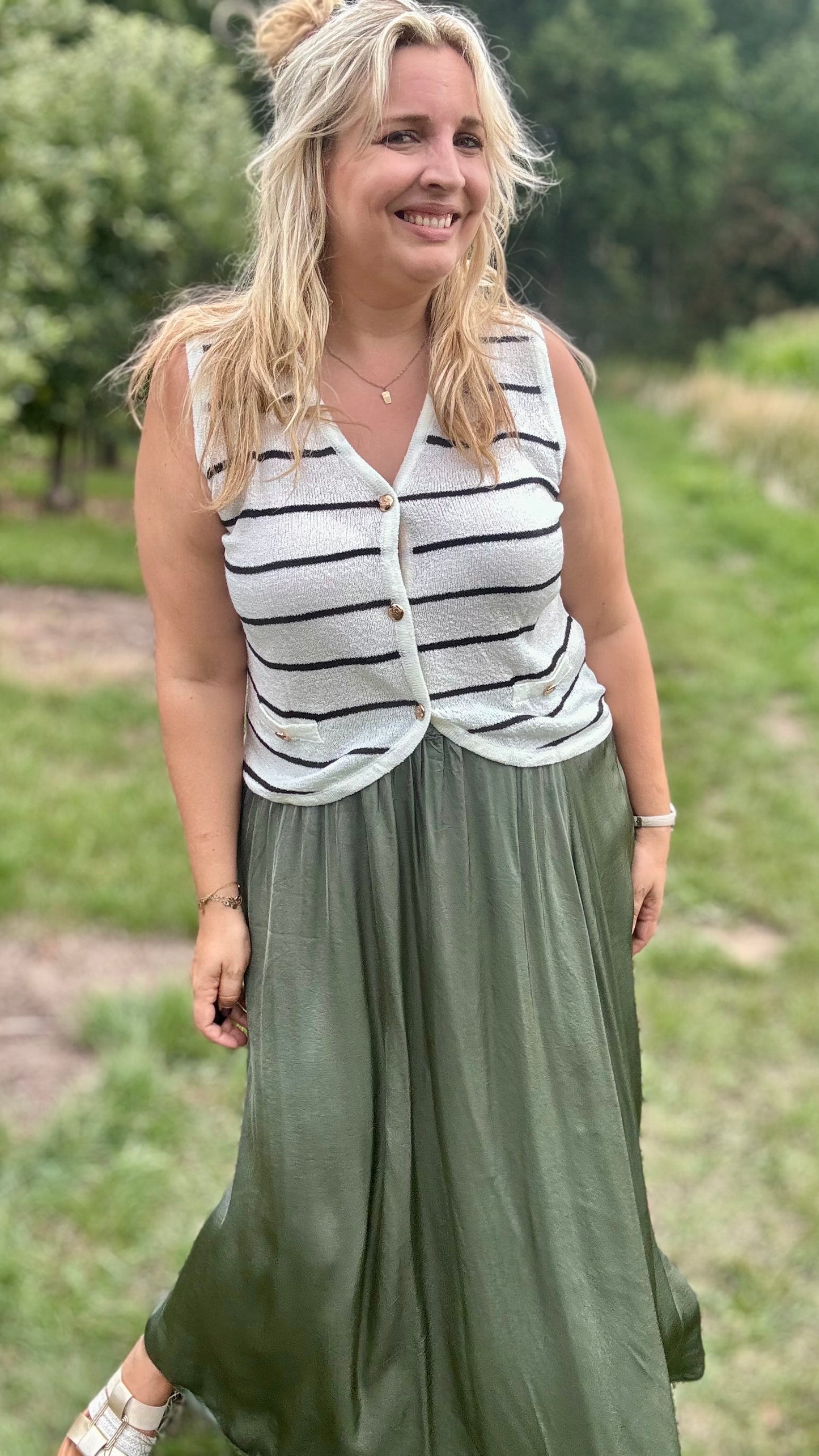 Midnight Striped gilet