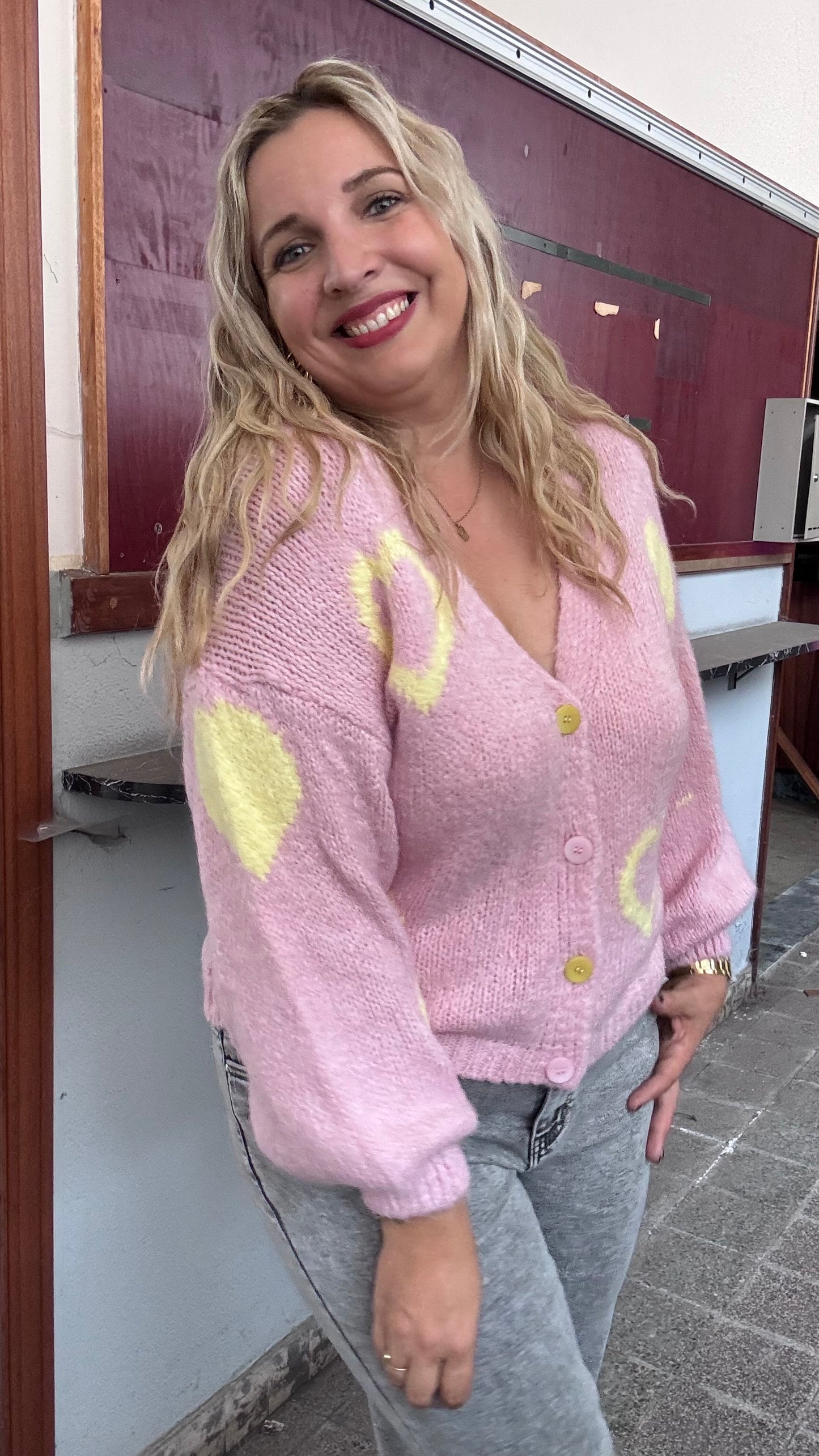 Love cardigan - roze