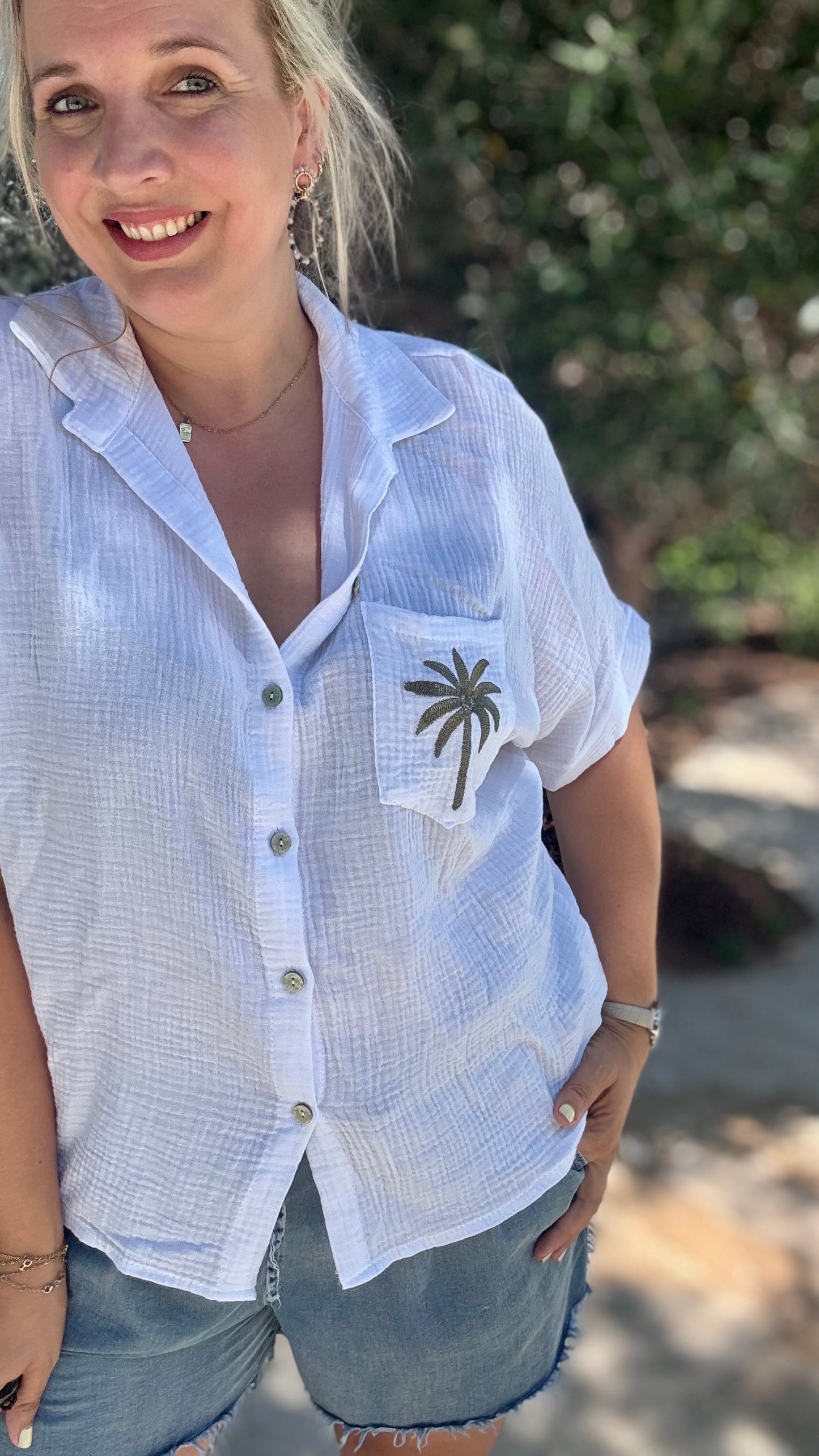 La palma blouse kaki