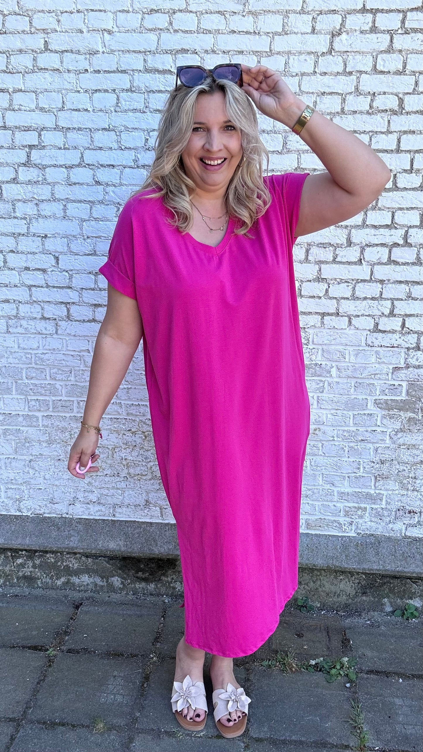 Shauni shirtdress - Fuchsia