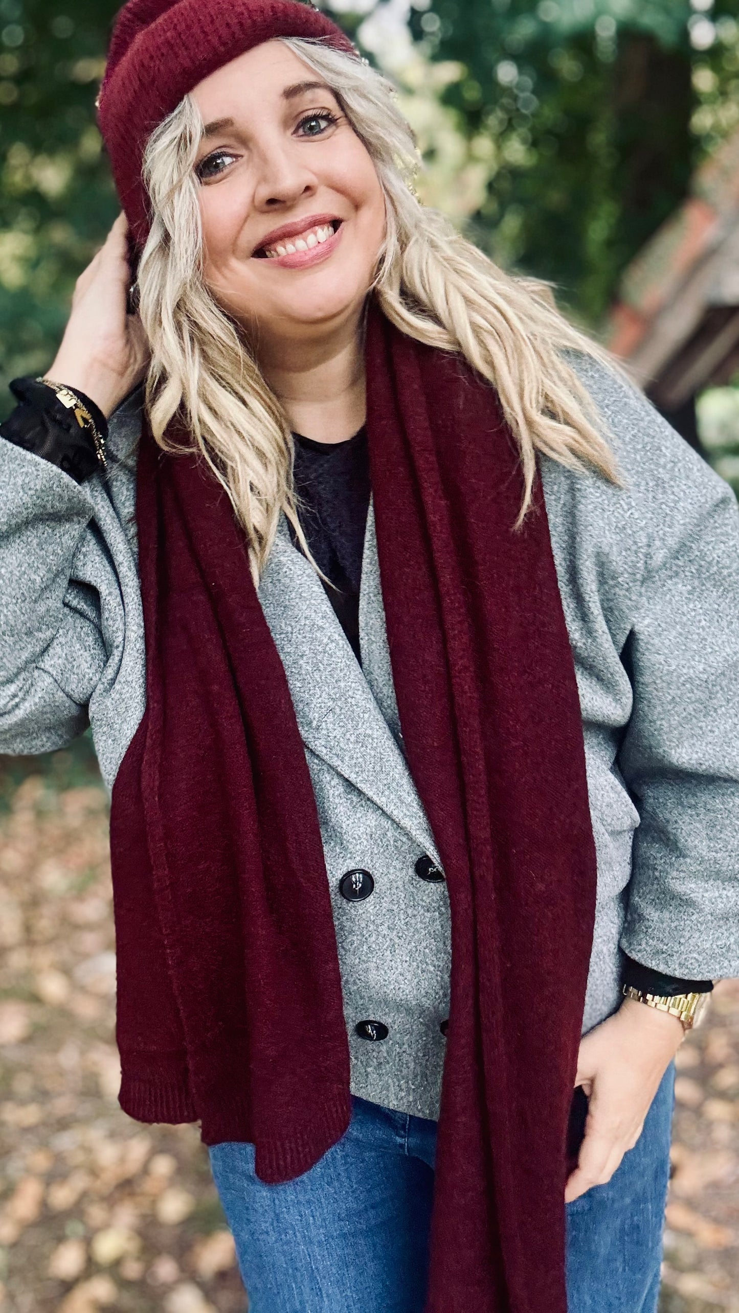 Maïté sjaal - Bordeaux